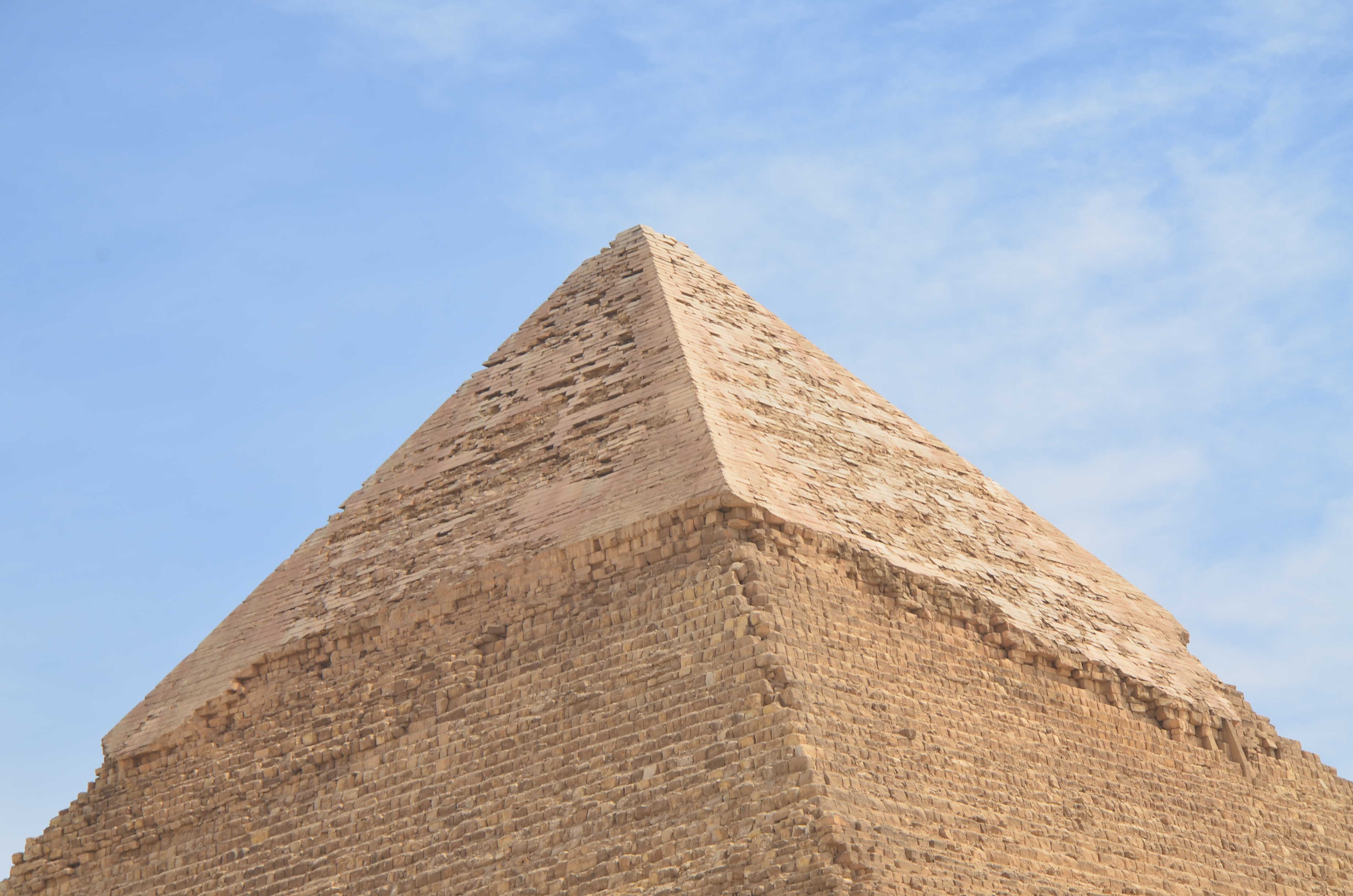 Pyramid of Khafre at the Pyramids of Giza in Egypt