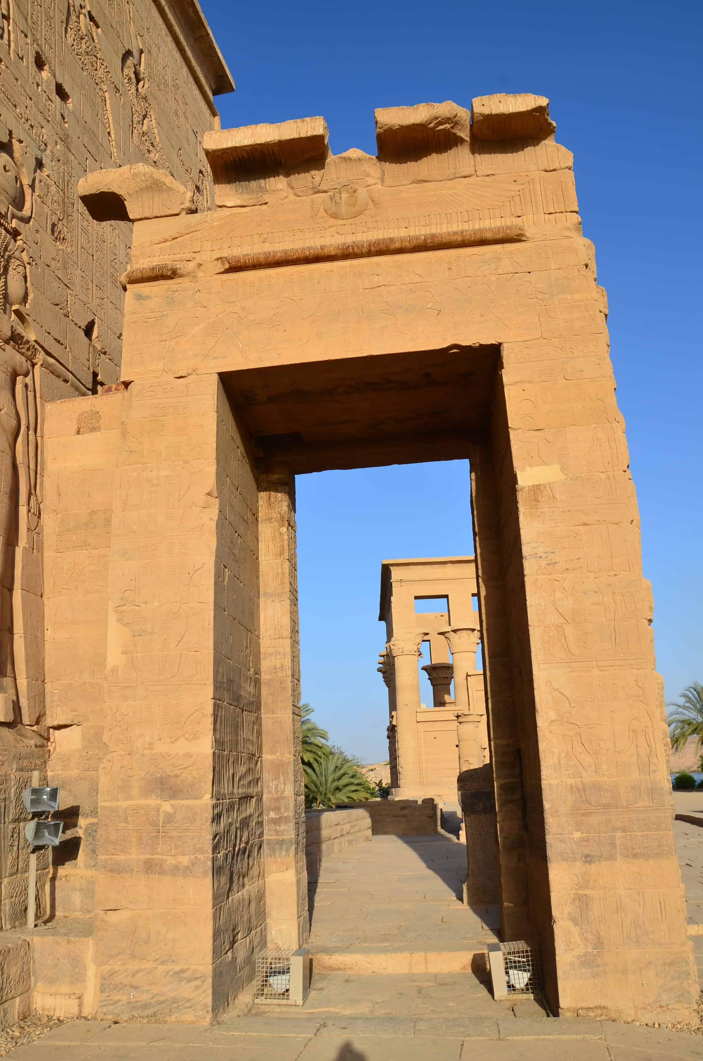 Gate of Ptolemy Philadelphus at Philae Temple on Agilkia Island in Egypt