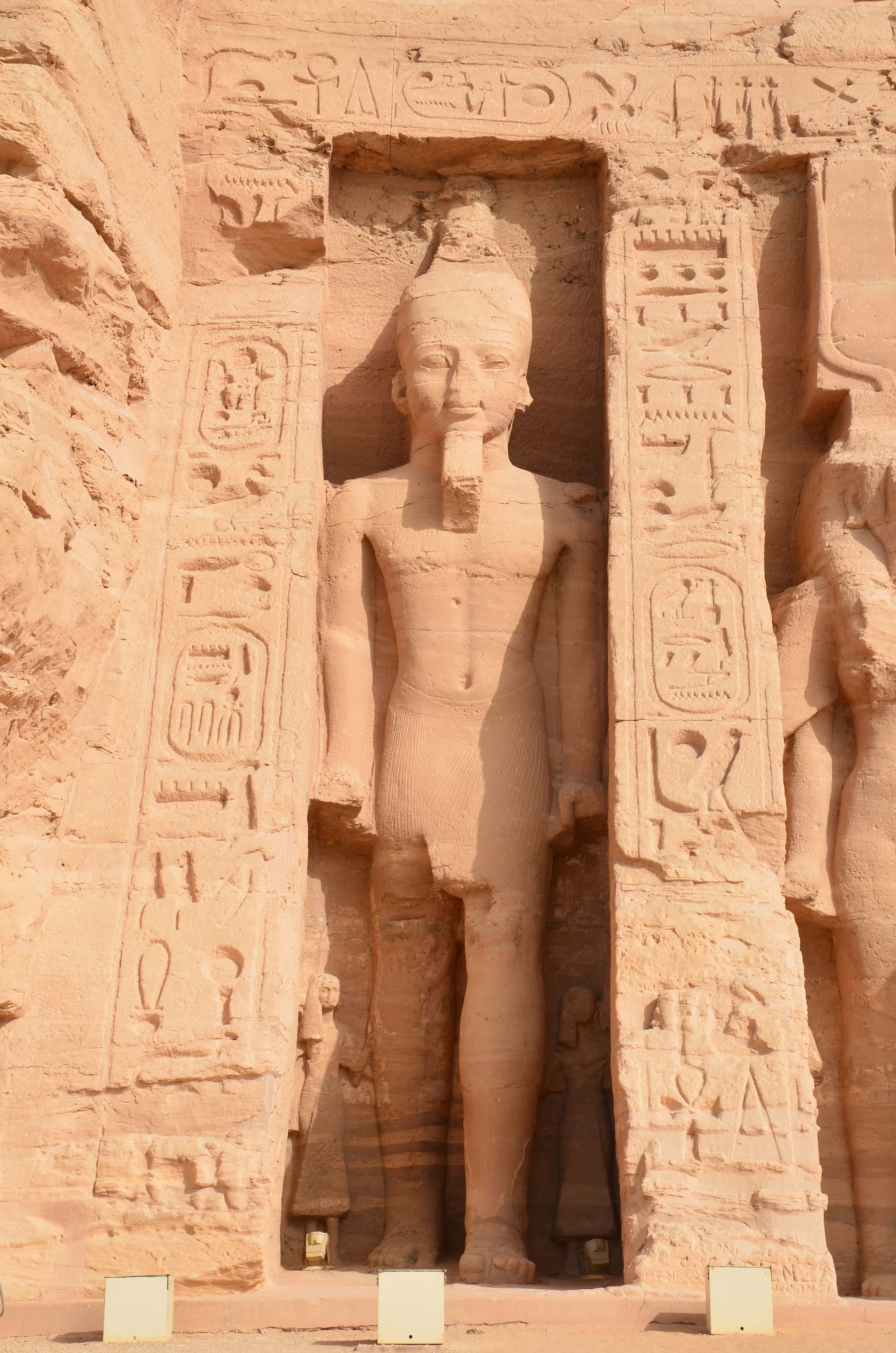Column on the Temple of Hathor and Nefertari at Abu Simbel, Egypt