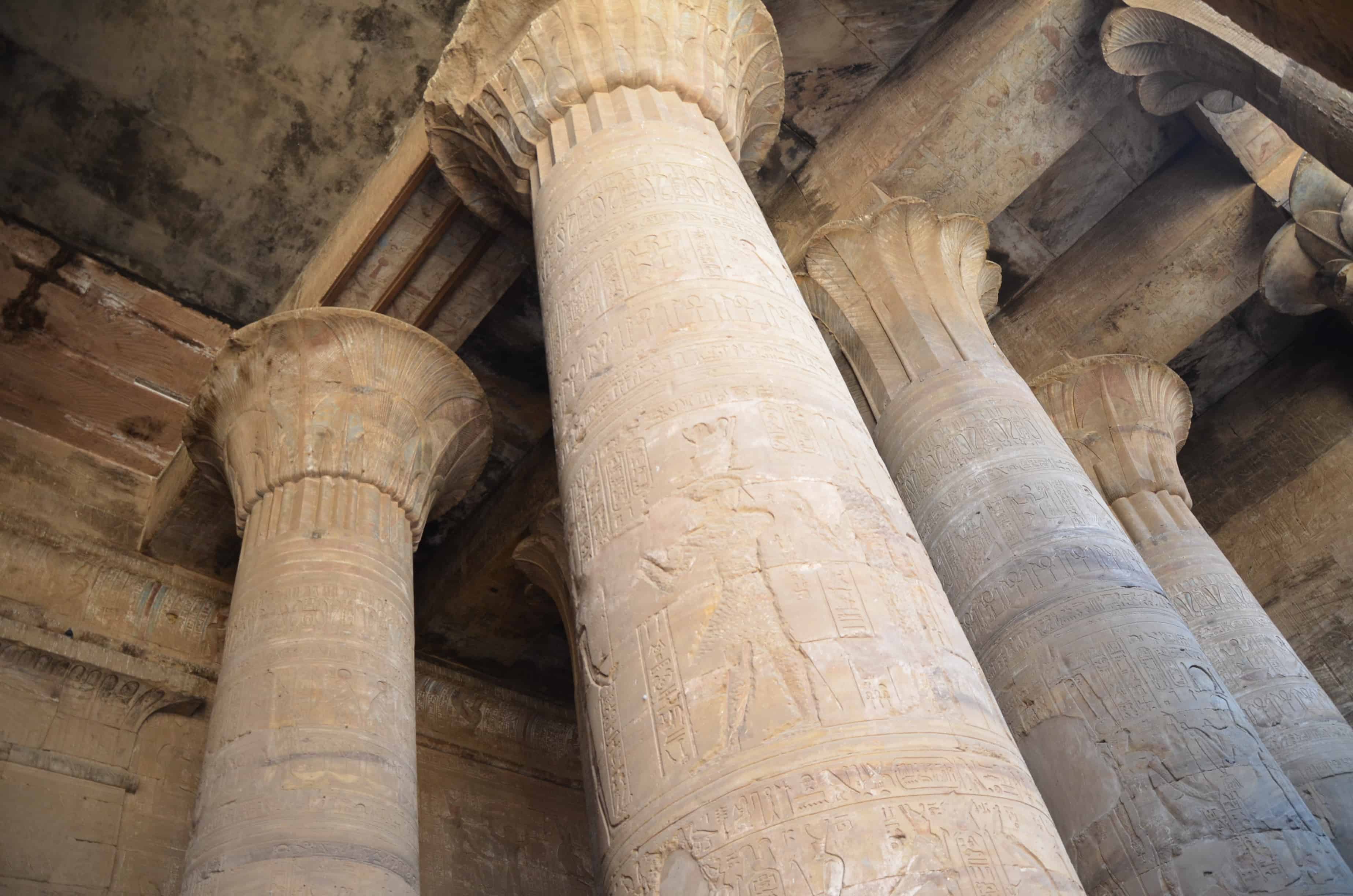 Columns at the Temple of Edfu, Egypt
