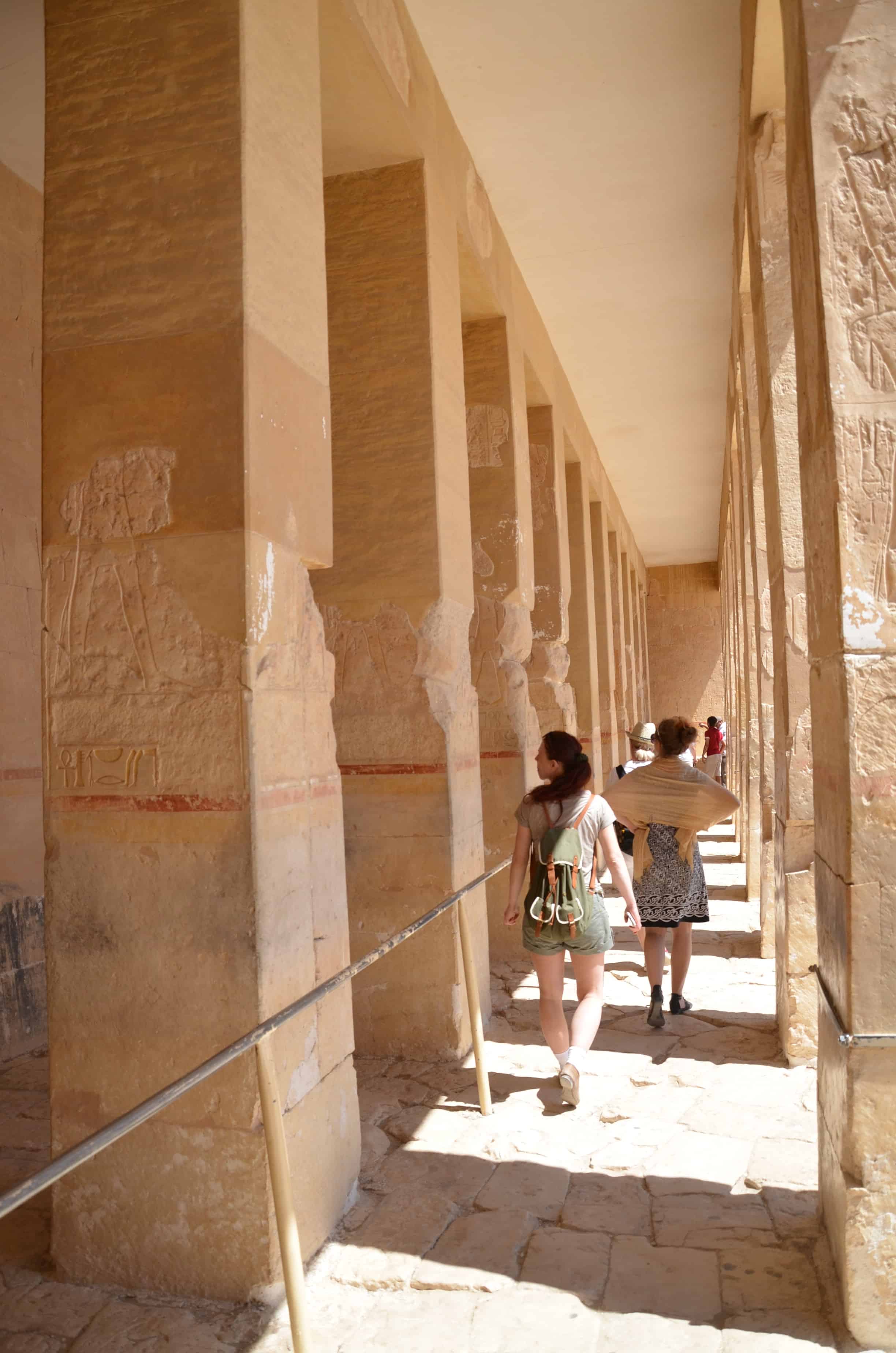 Punt Expedition Colonnade at the Temple of Hatshepsut in Luxor, Egypt