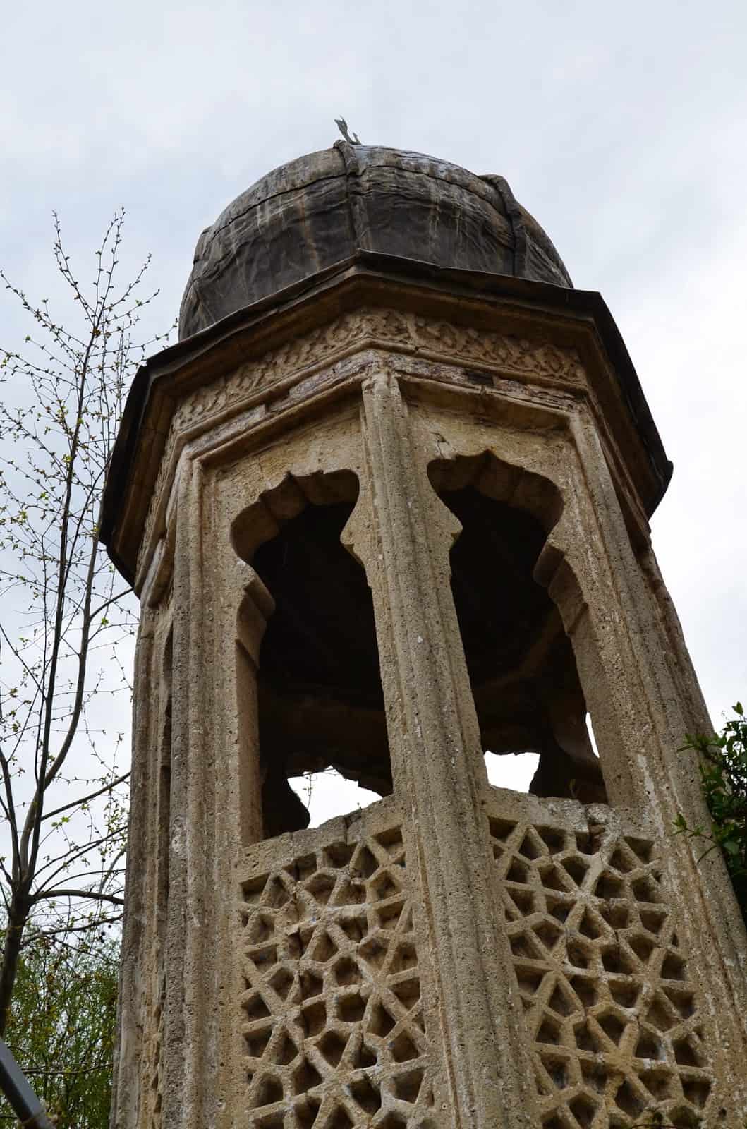 Minaret of the Sokollu Mehmed Pasha Mosque in Büyükçekmece, Istanbul, Turkey