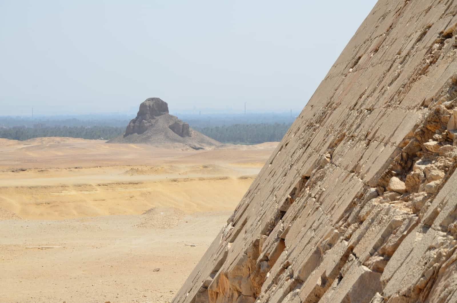 View of the Black Pyramid from the Bent Pyramid in Dahshur, Egypt
