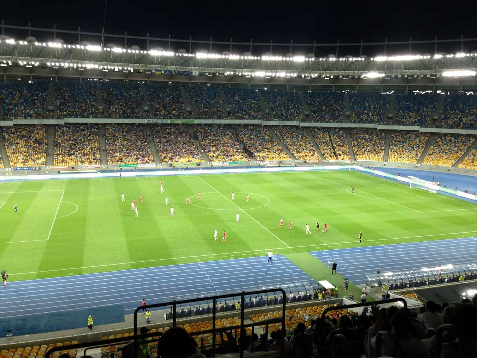 Dynamo Kyiv vs Illichivets Mariupol at Olimpiyskiy National Sports Complex in Kyiv, Ukraine