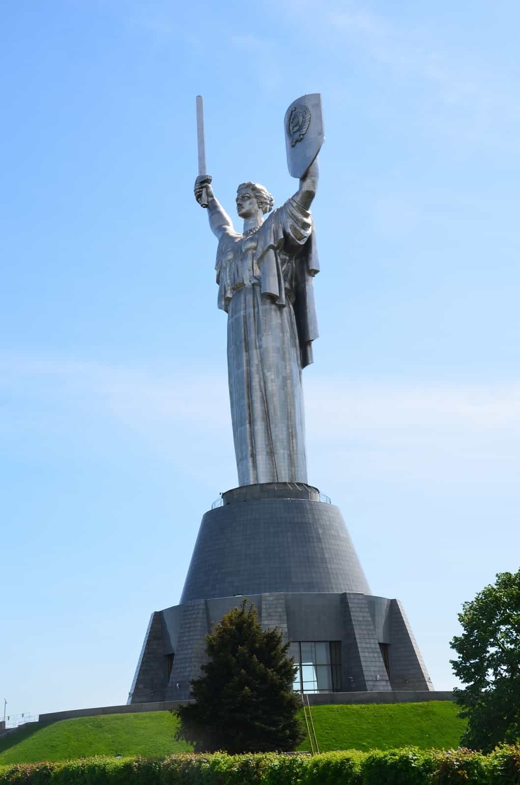 Motherland Monument at the National Museum of the History of Ukraine in the Second World War Memorial Complex in Kyiv, Ukraine