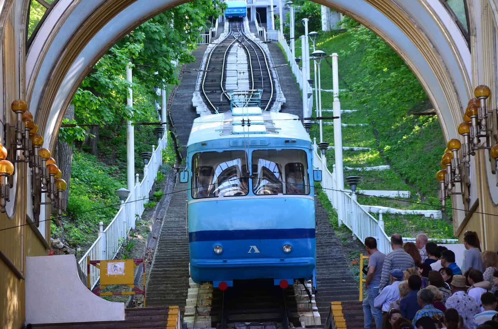 Kyiv Funicular in Kyiv, Ukraine