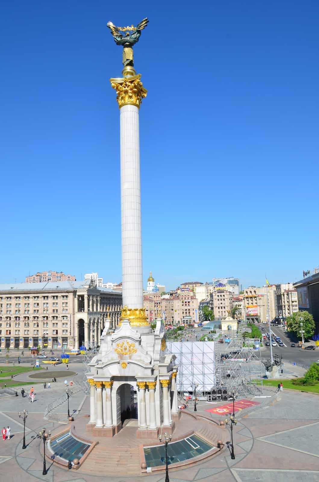 Berehynia Monument at Independence Square in Kyiv, Ukraine