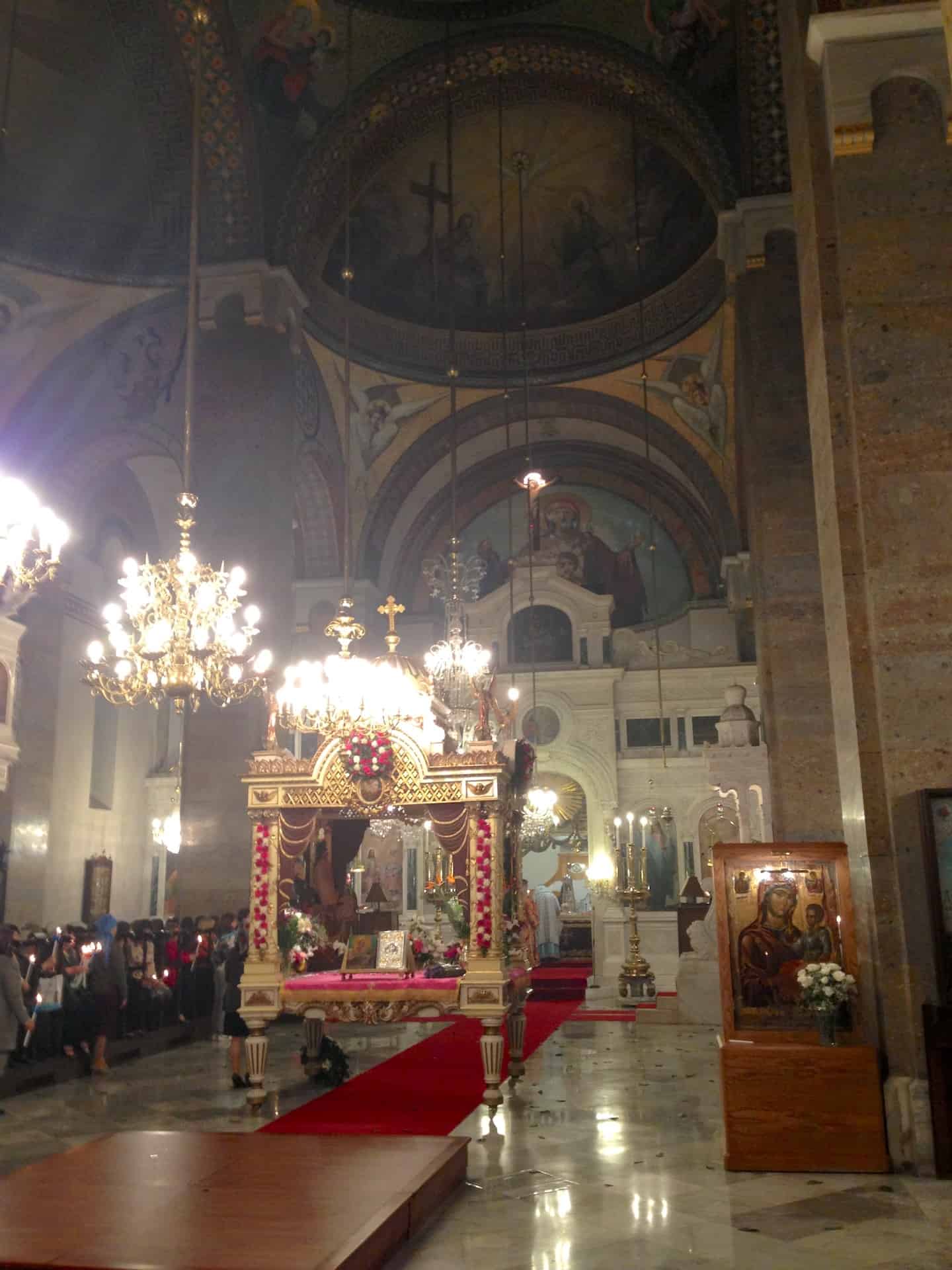 Resurrection service at Agia Triada in Moda, Kadıköy, Istanbul, Turkey