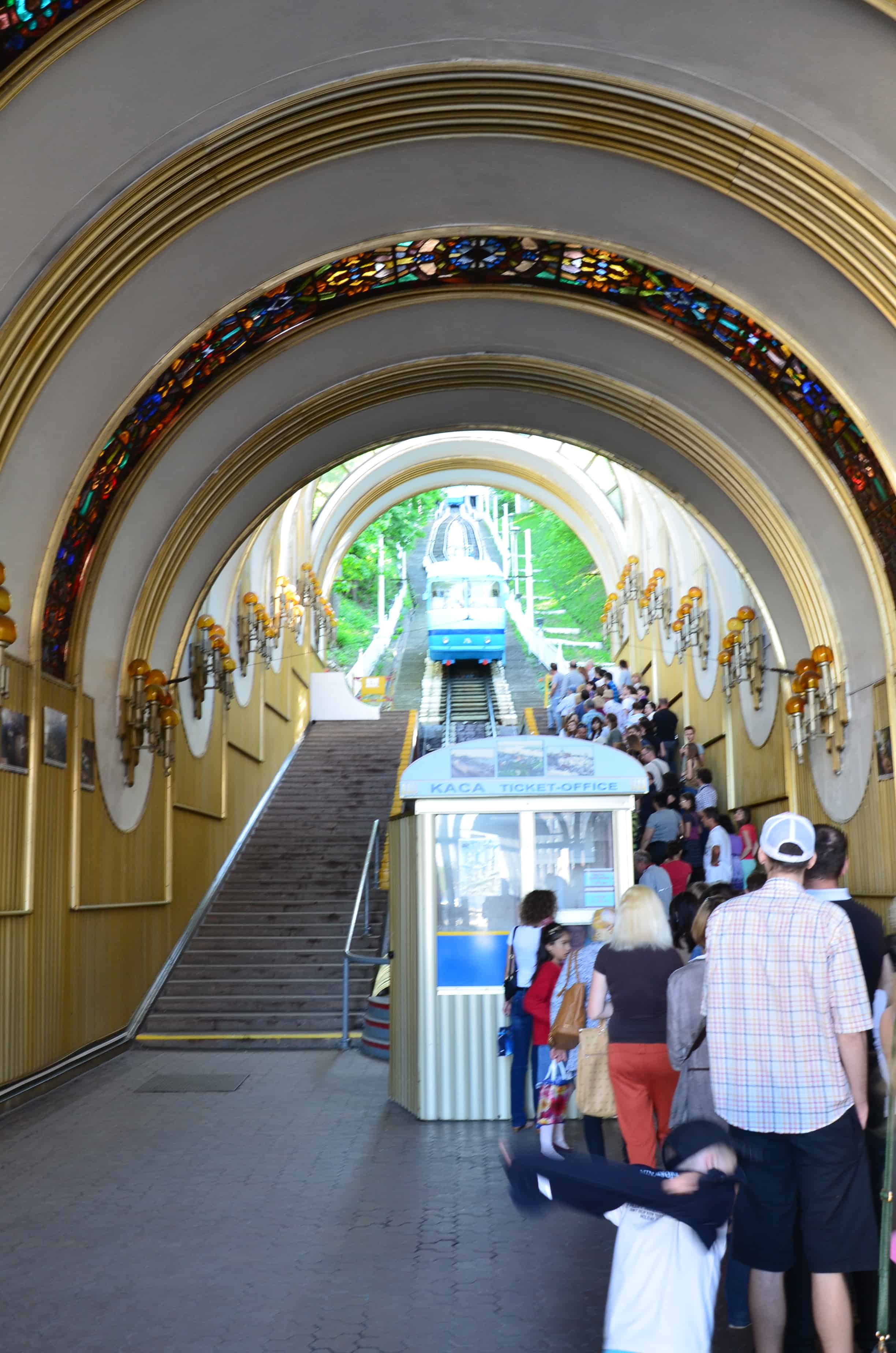 Kiev Funicular in Podil, Kyiv, Ukraine