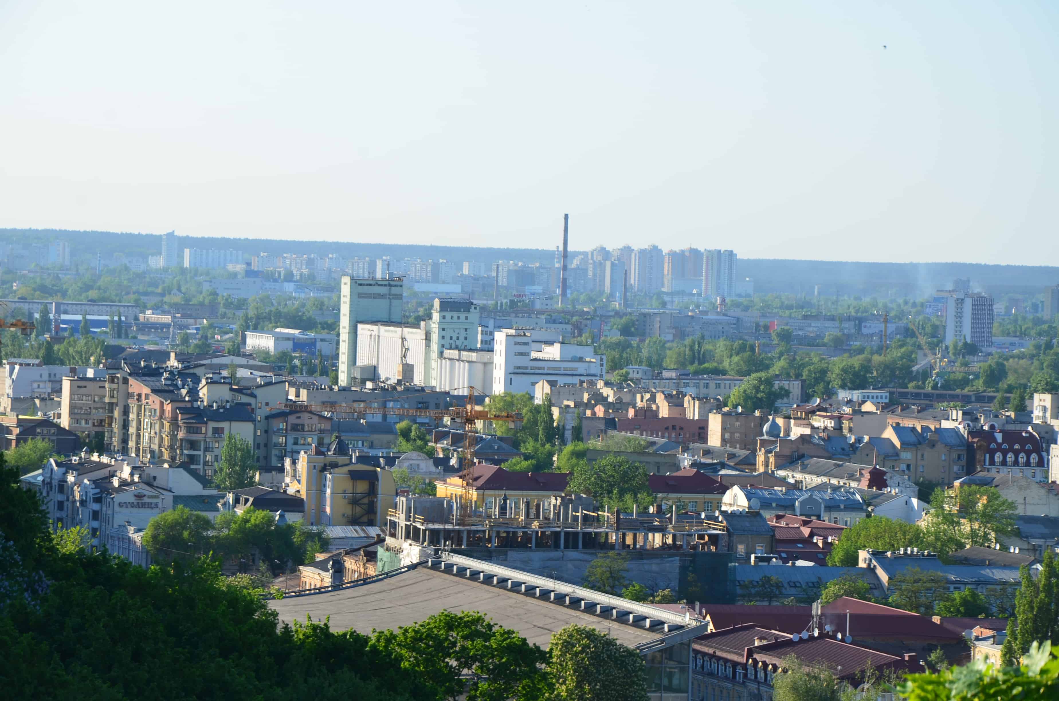 View from a panoramic terrace in Kyiv, Ukraine