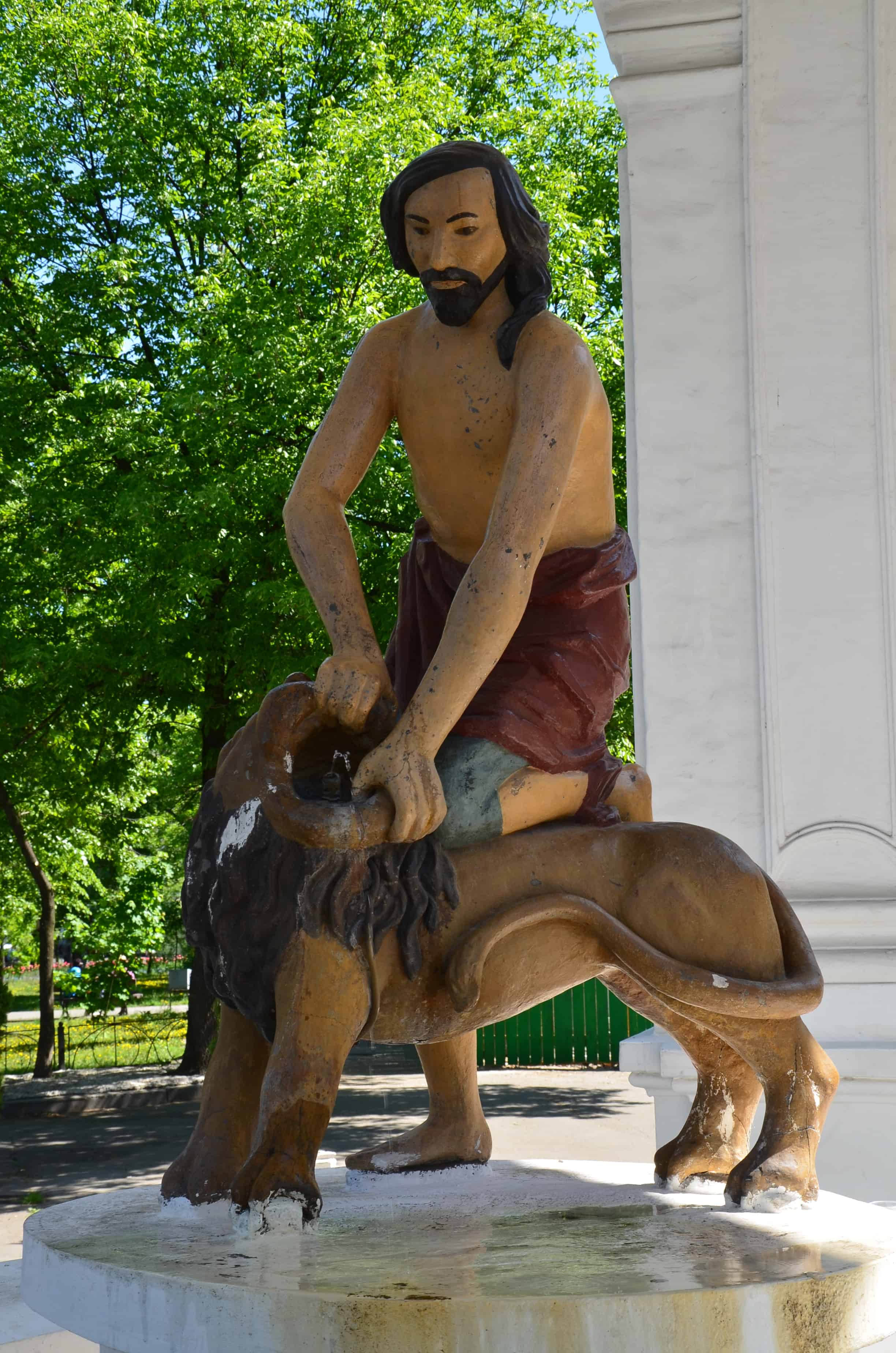 Fountain of Samson in Podil, Kyiv, Ukraine