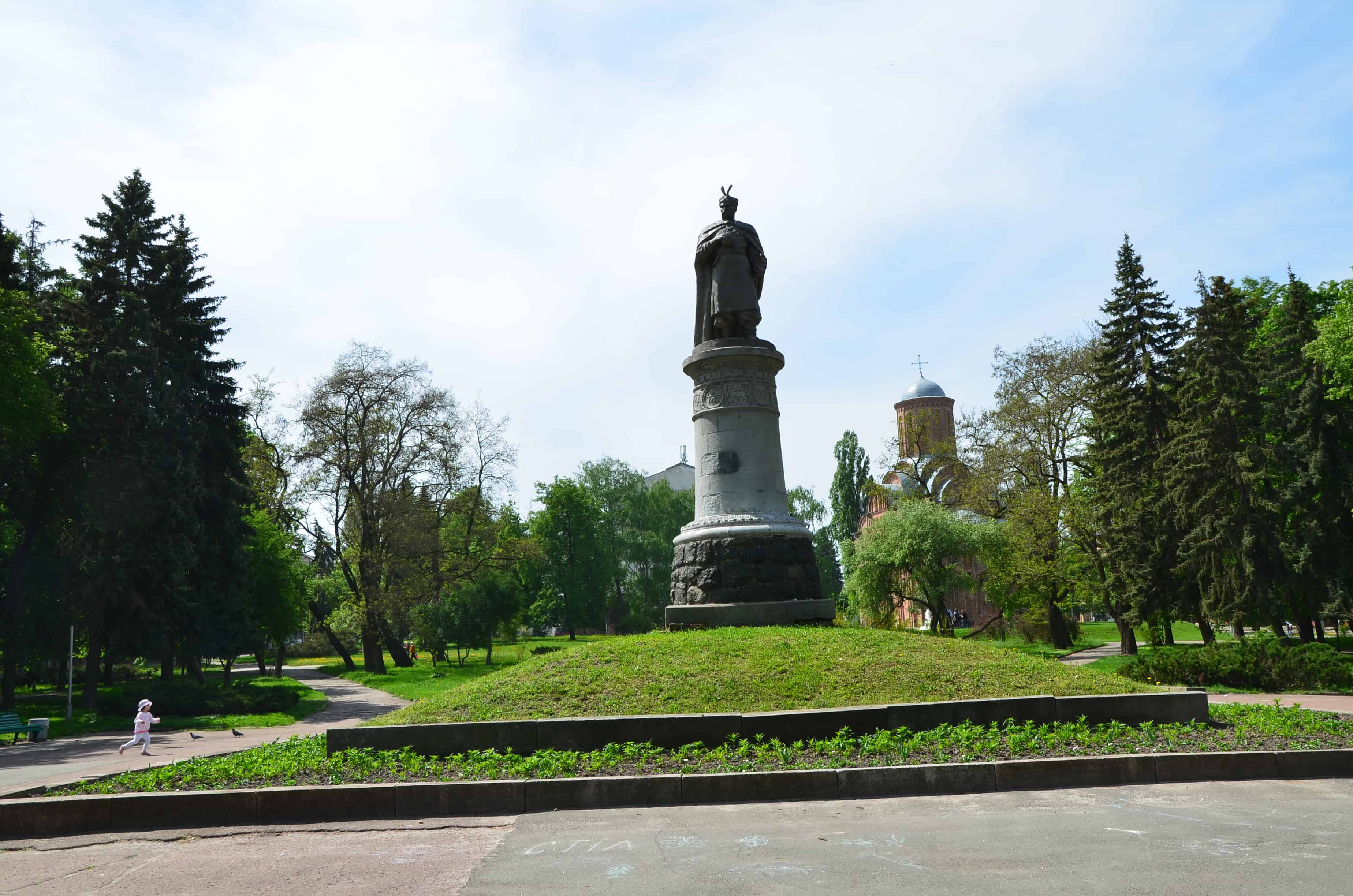 Bohdan Khmelnystky Square in Chernihiv, Ukraine