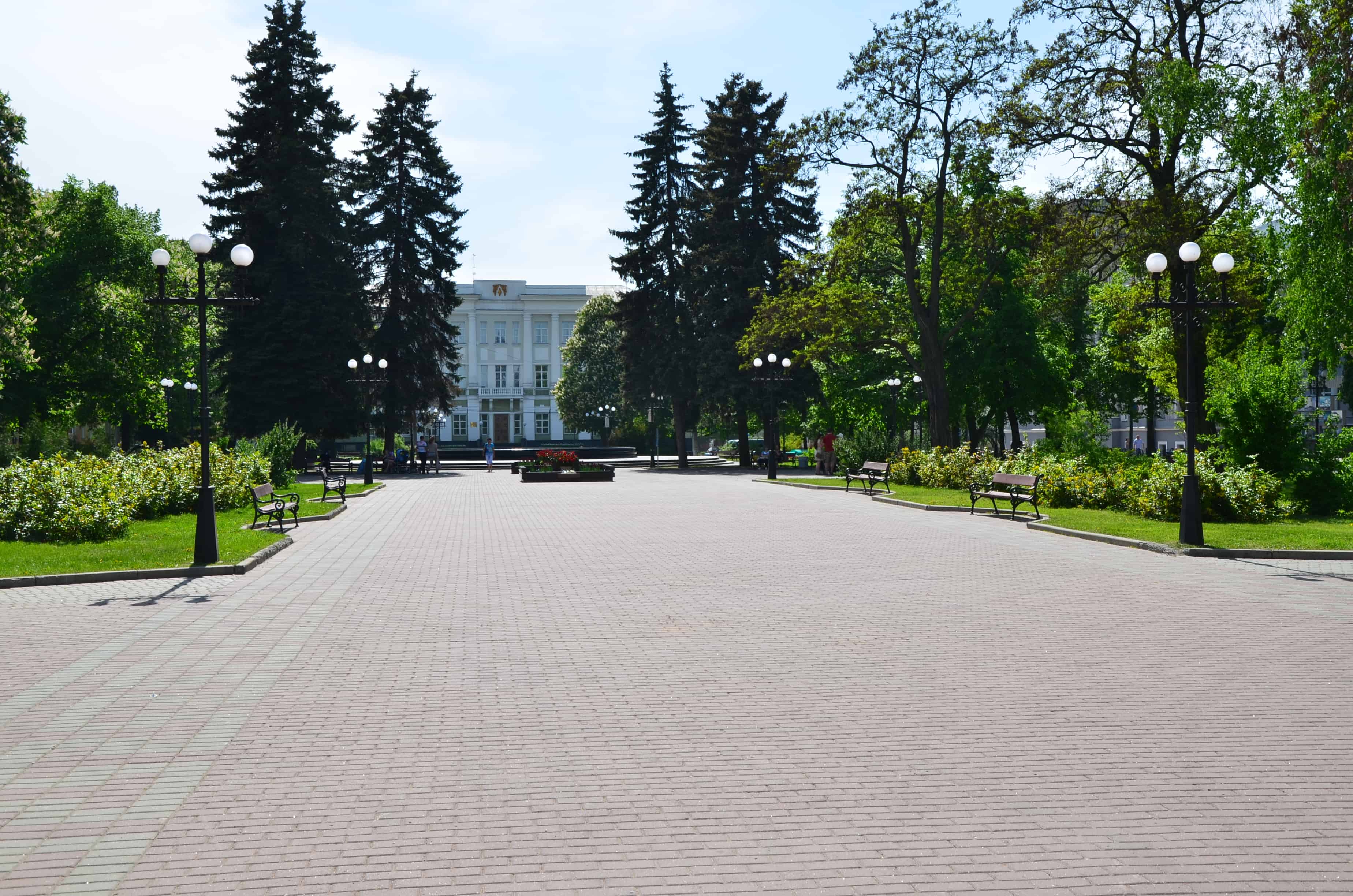 Popudrenko Public Garden in Chernihiv, Ukraine