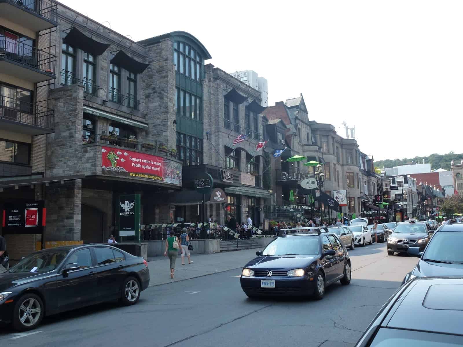 Rue Crescent in Montréal, Québec, Canada