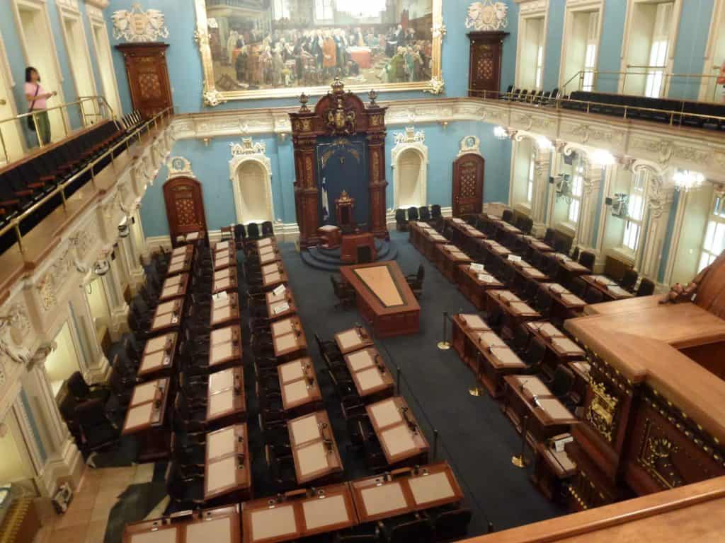 Salon bleu (Assemblée nationale) in Québec, Canada