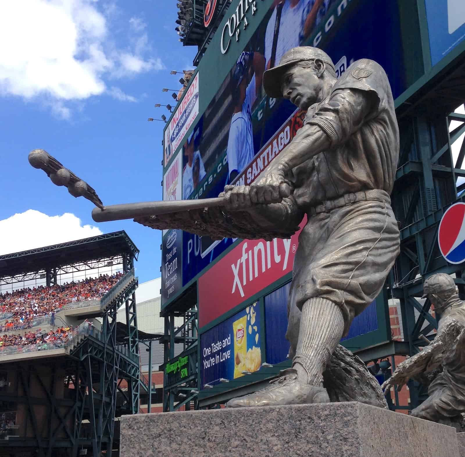 Hank Greenberg statue at Comerica Park in Detroit, Michigan