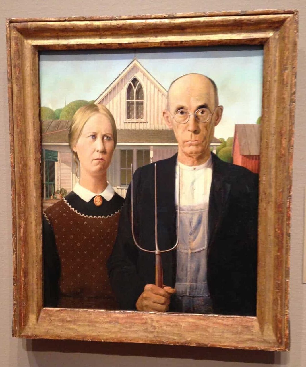 American Gothic by Grant Wood (1930) at the Art Institute of Chicago