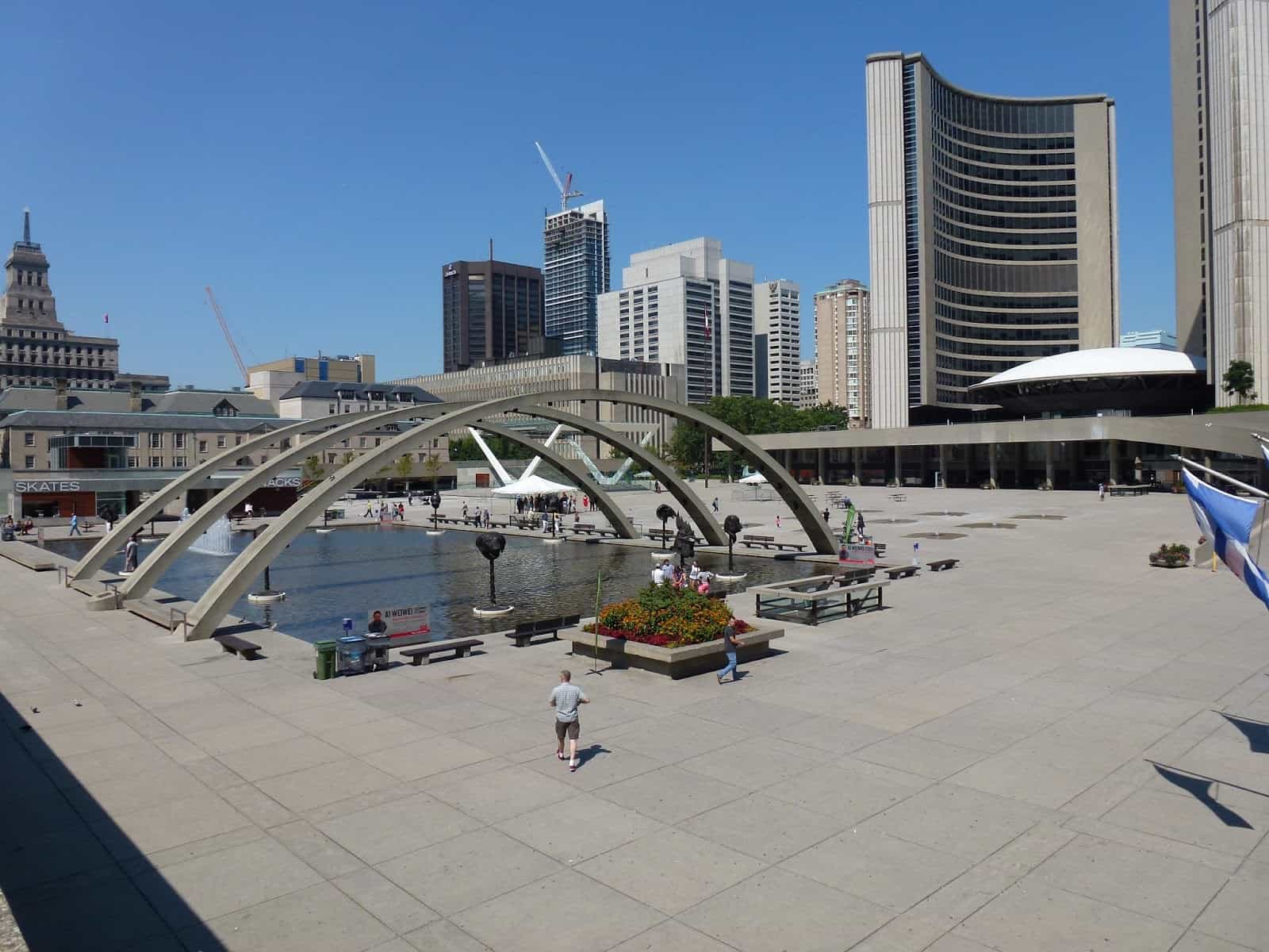 Nathan Phillips Square in Toronto, Ontario, Canada