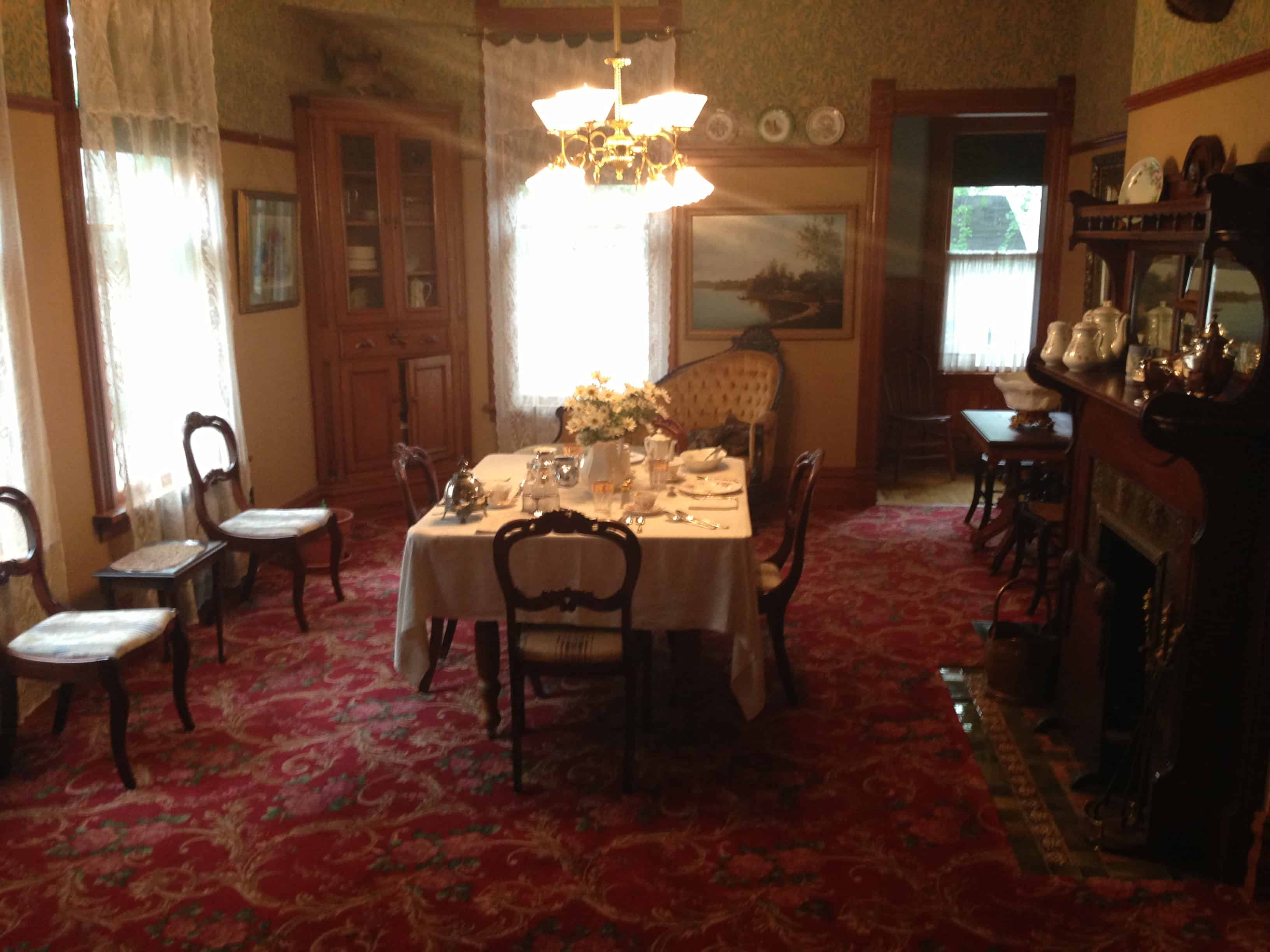 Dining room at the Ernest Hemingway Birthplace