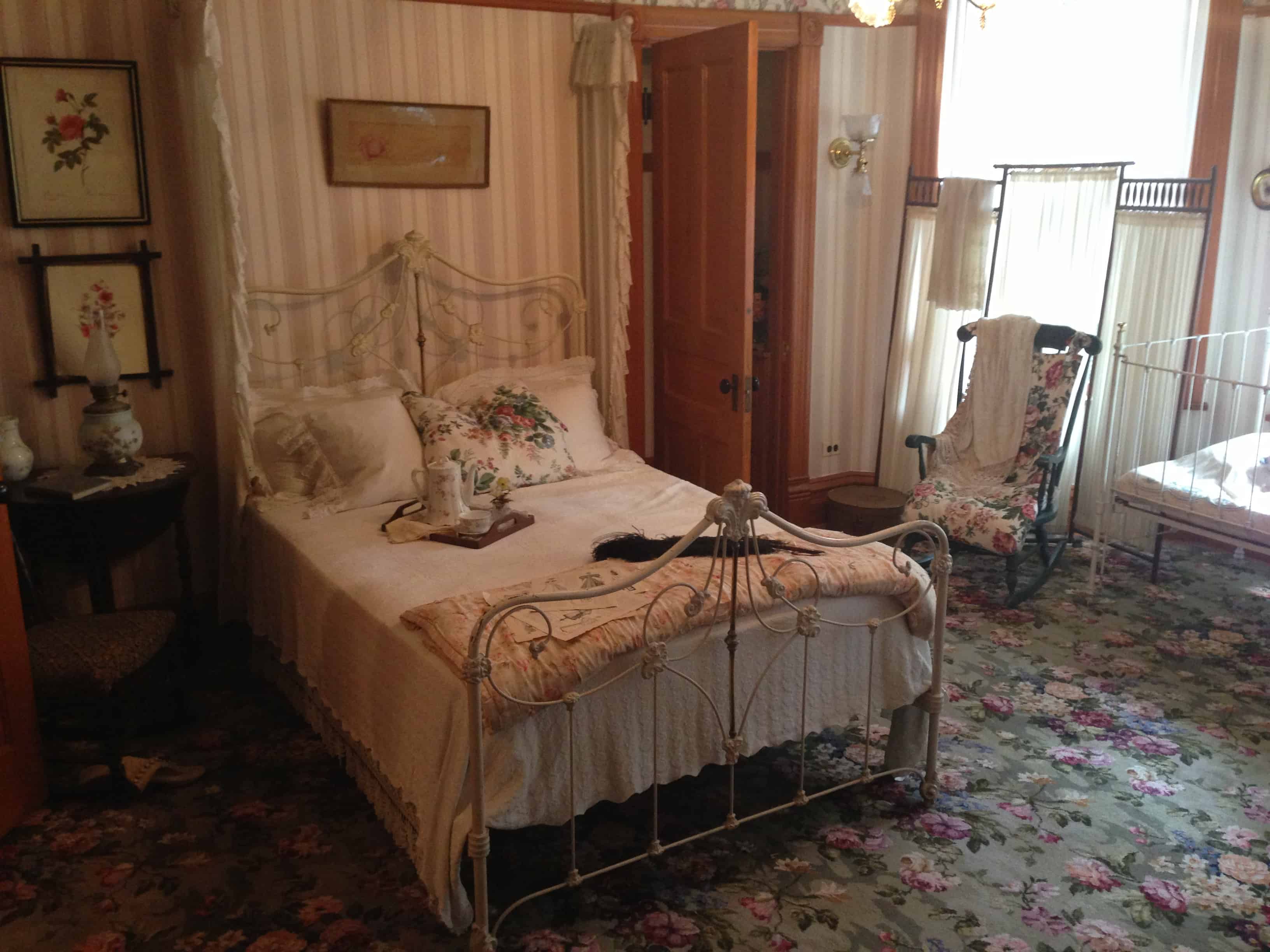 Hemingway's mother's bedroom at the Ernest Hemingway Birthplace in Oak Park, Illinois