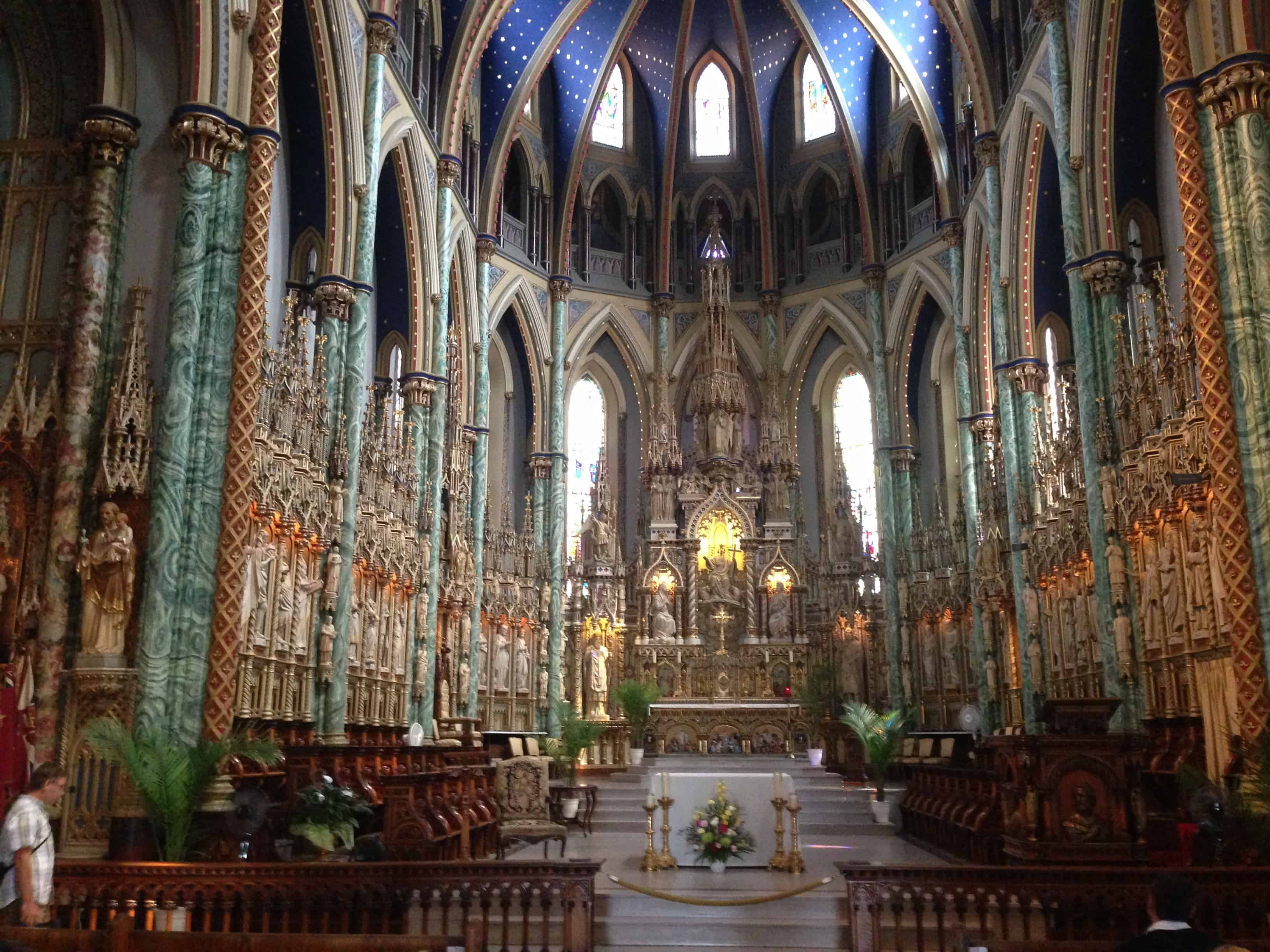 Altar of Notre-Dame Cathedral in Ottawa, Ontario, Canada