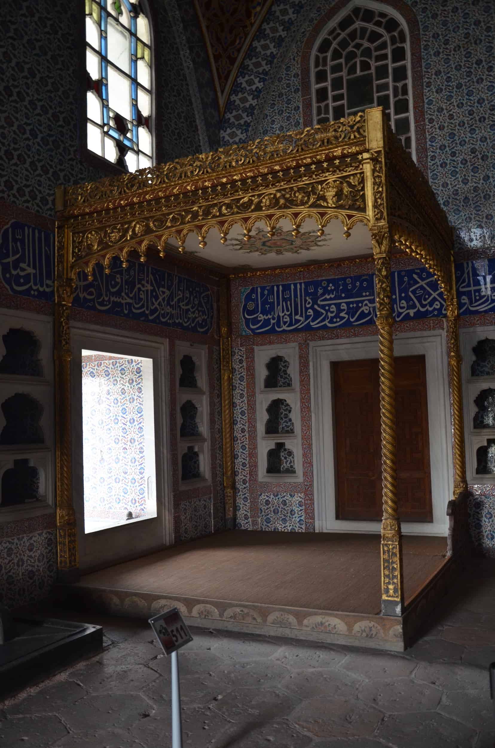Gilded baldachin bed in the Privy Chamber of Murad III 