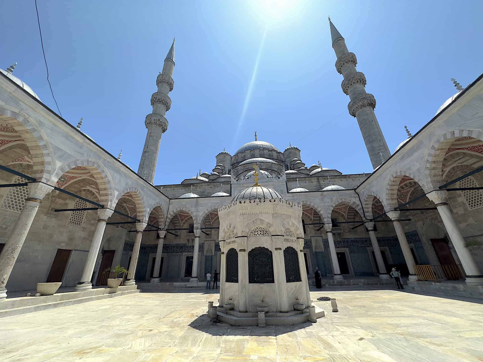 Courtyard of the New Mosque in Istanbul, Turkey