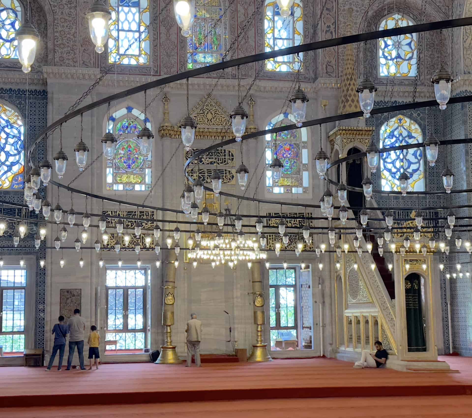 Mihrab and minbar at the New Mosque in Istanbul, Turkey