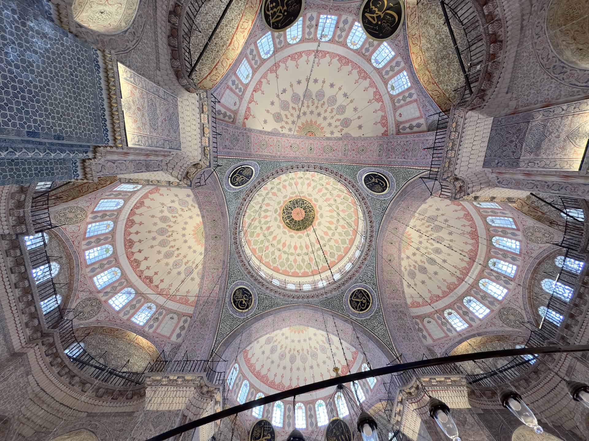 Domes of the New Mosque in Istanbul, Turkey