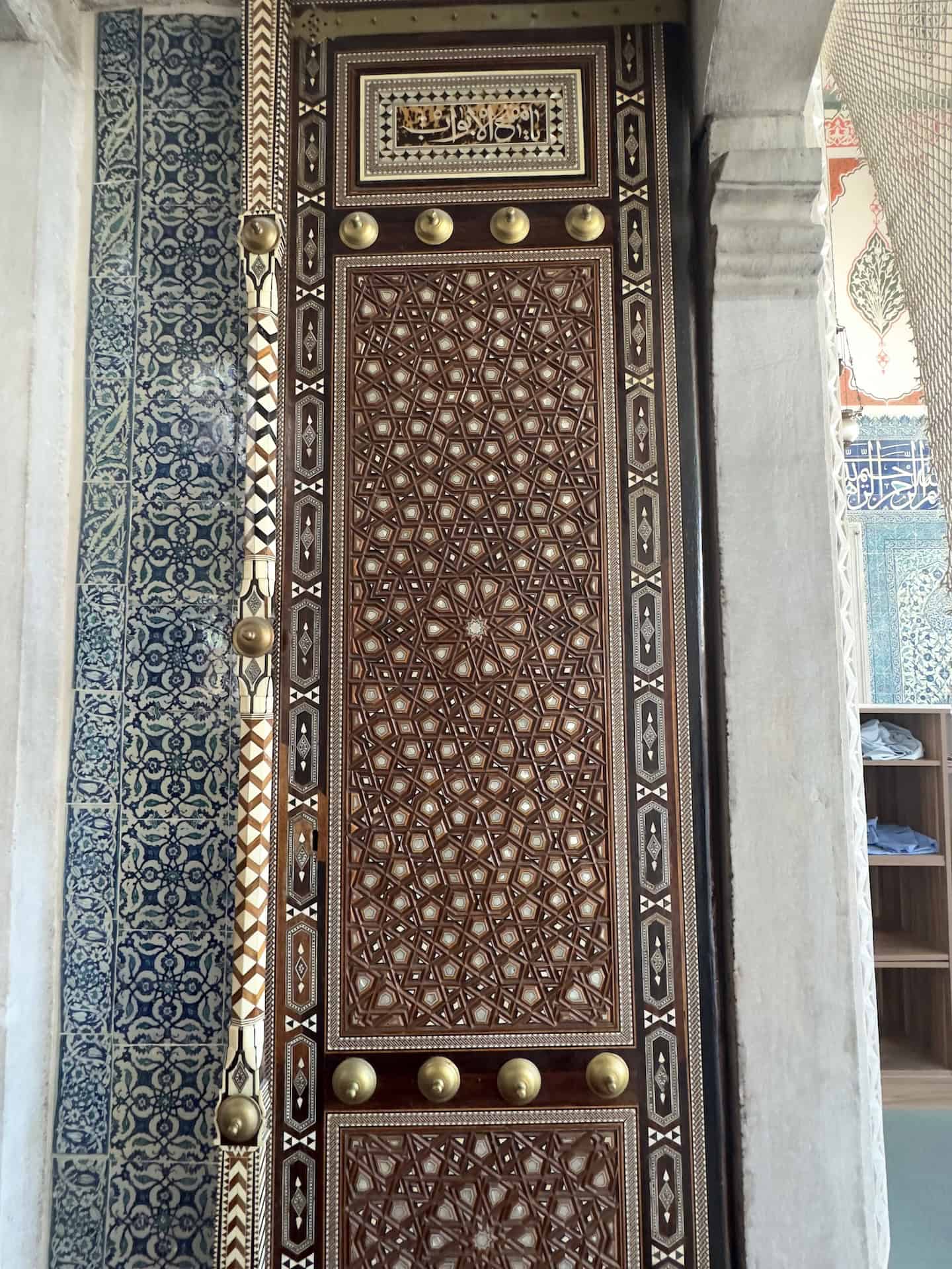 Inlaid mother-of-pearl at the Tomb of Turhan Hatice Sultan