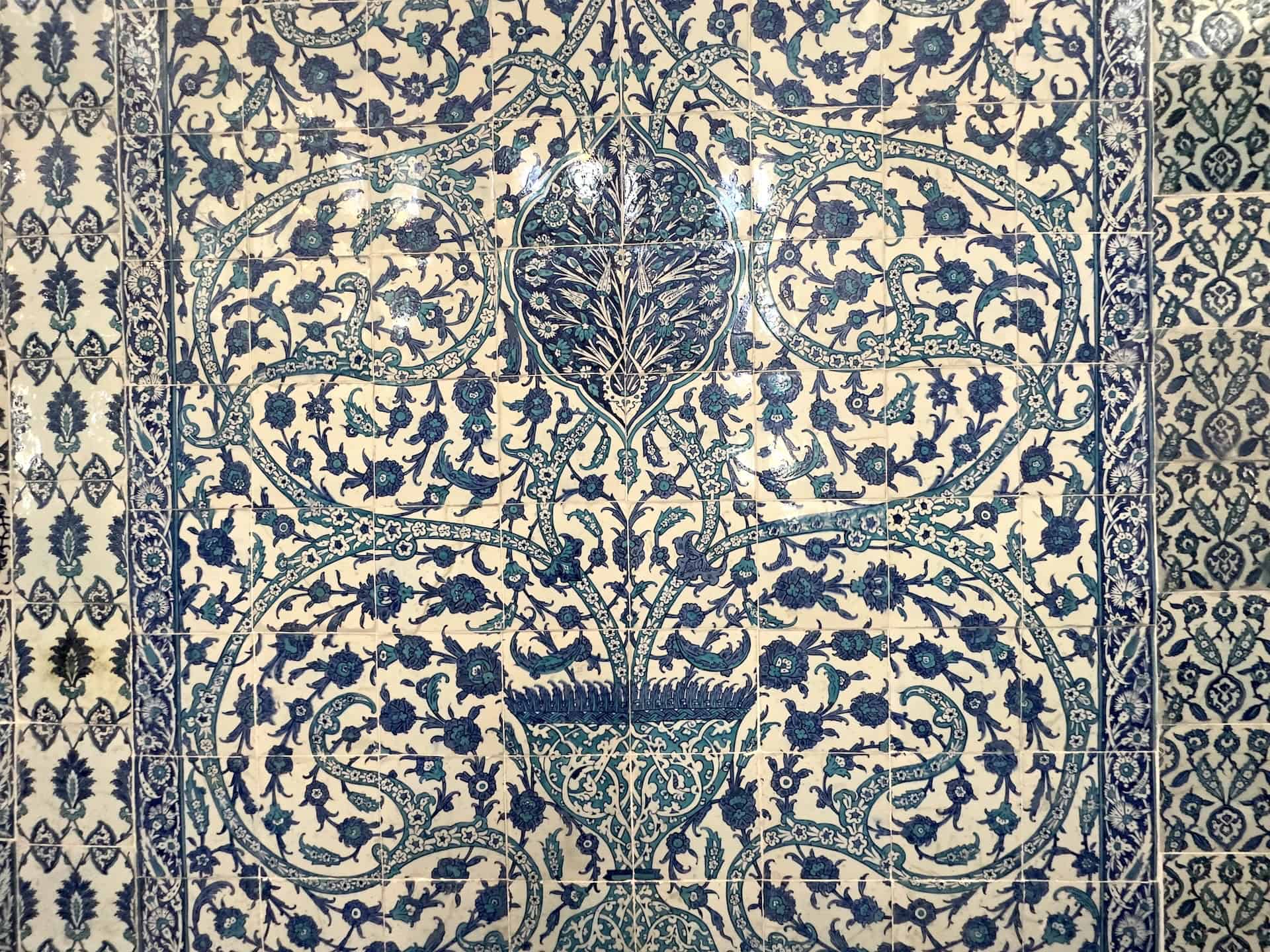Iznik tiles at the Tomb of Turhan Hatice Sultan