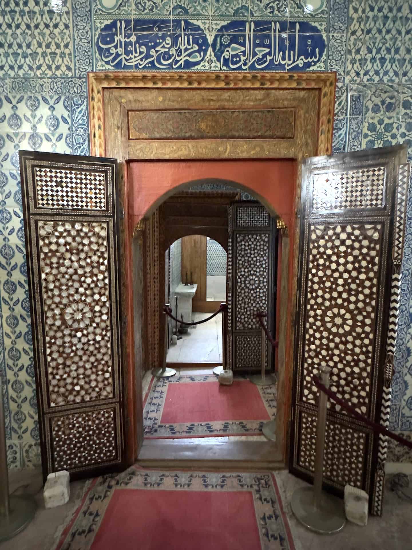 Doors with inlaid mother-of-pearl at the Sultan's Pavilion