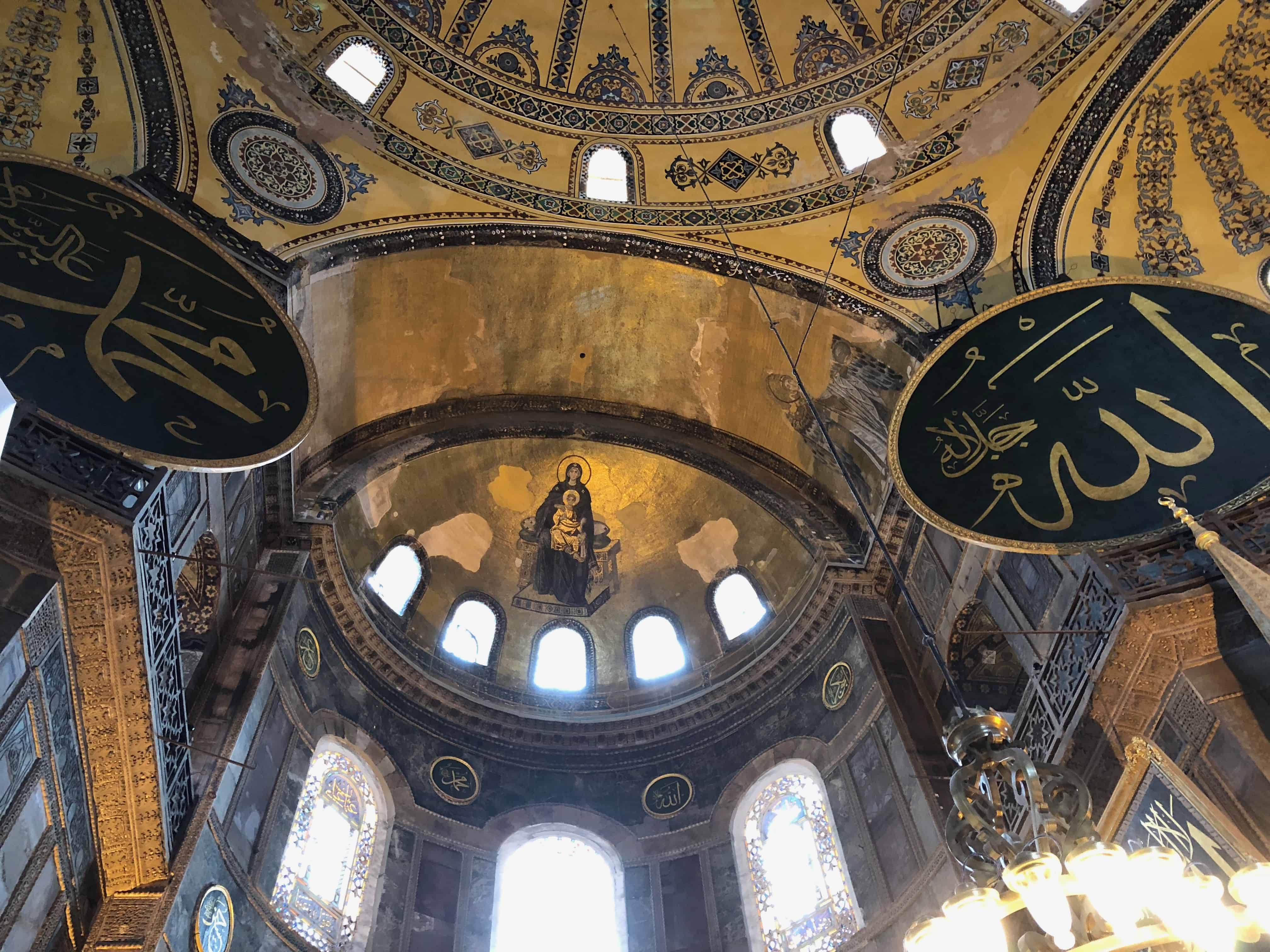 Apse at Hagia Sophia in Istanbul, Turkey
