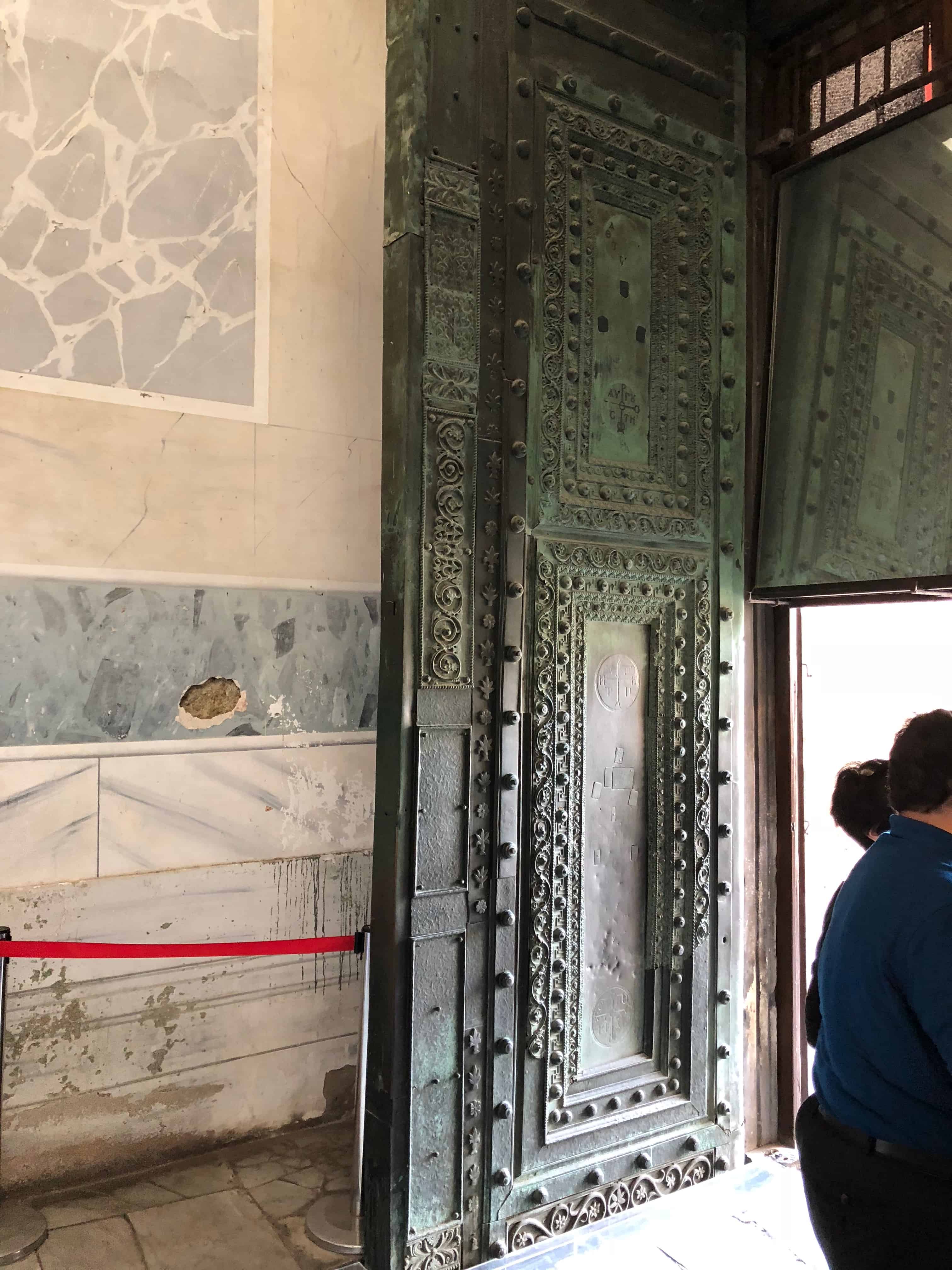 Beautiful Door at Hagia Sophia in Istanbul, Turkey