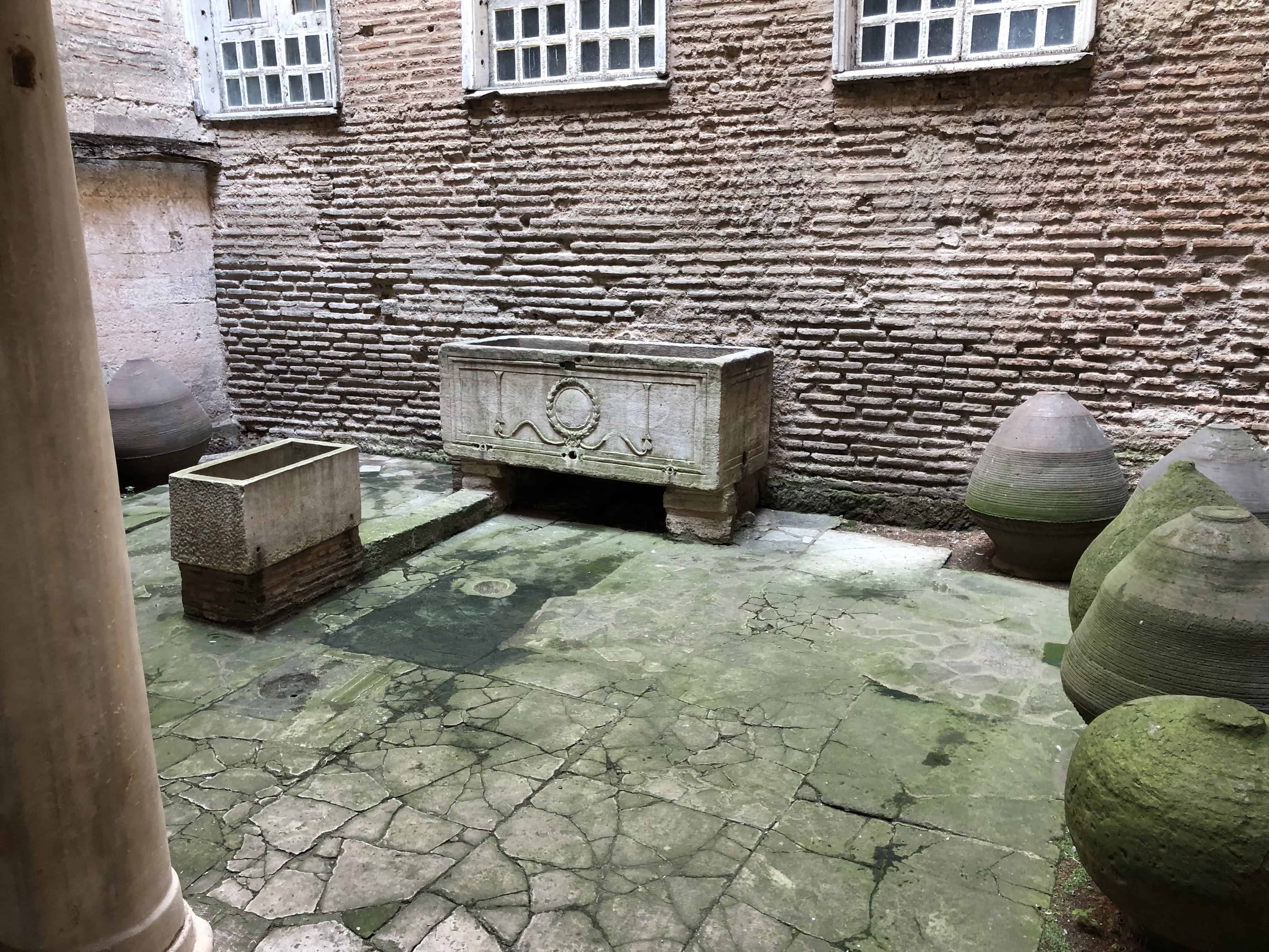 Courtyard of the baptistry at Hagia Sophia in Istanbul, Turkey