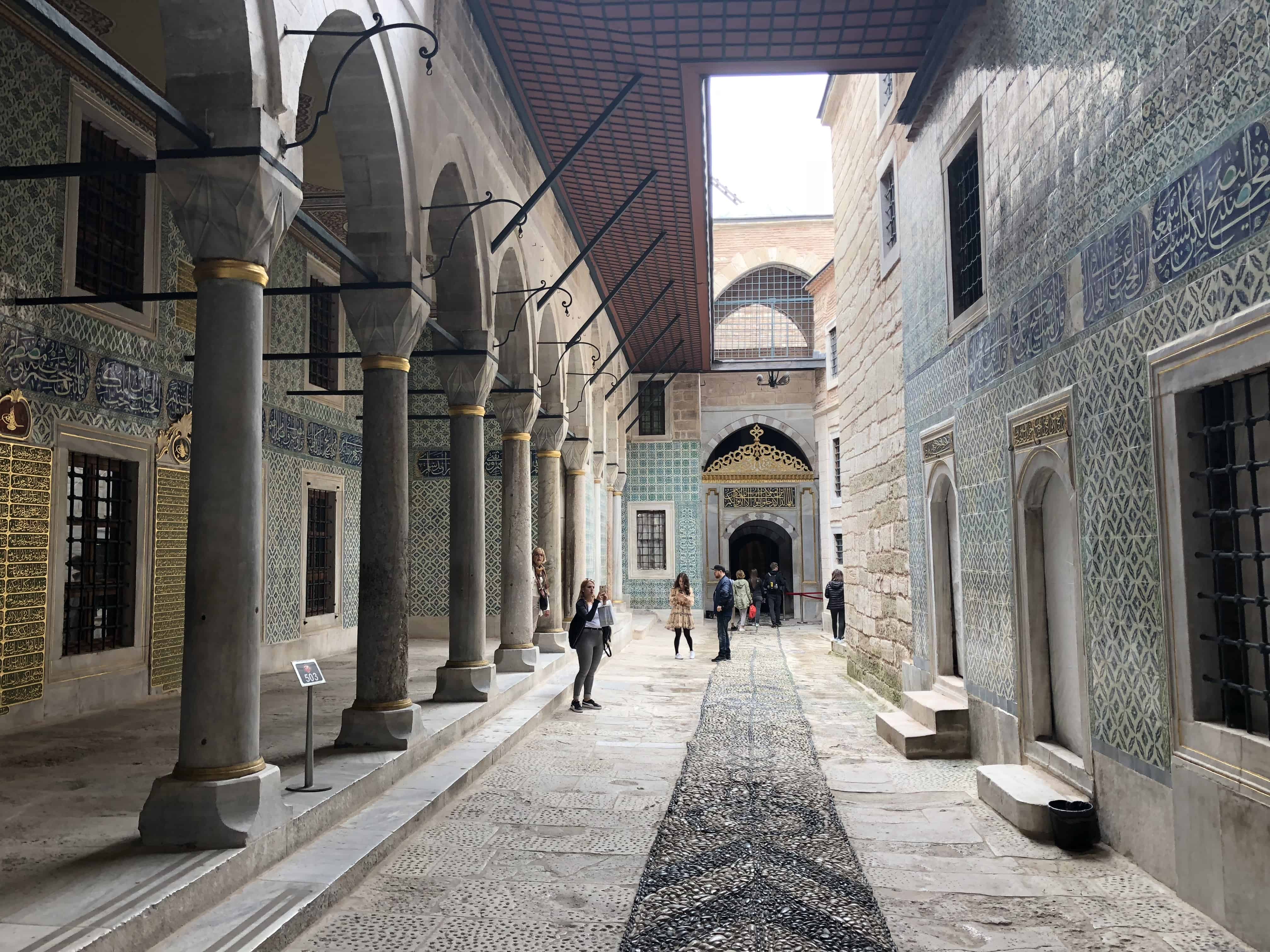 Courtyard of the Black Eunuchs in the Imperial Harem at Topkapi Palace in Istanbul, Turkey
