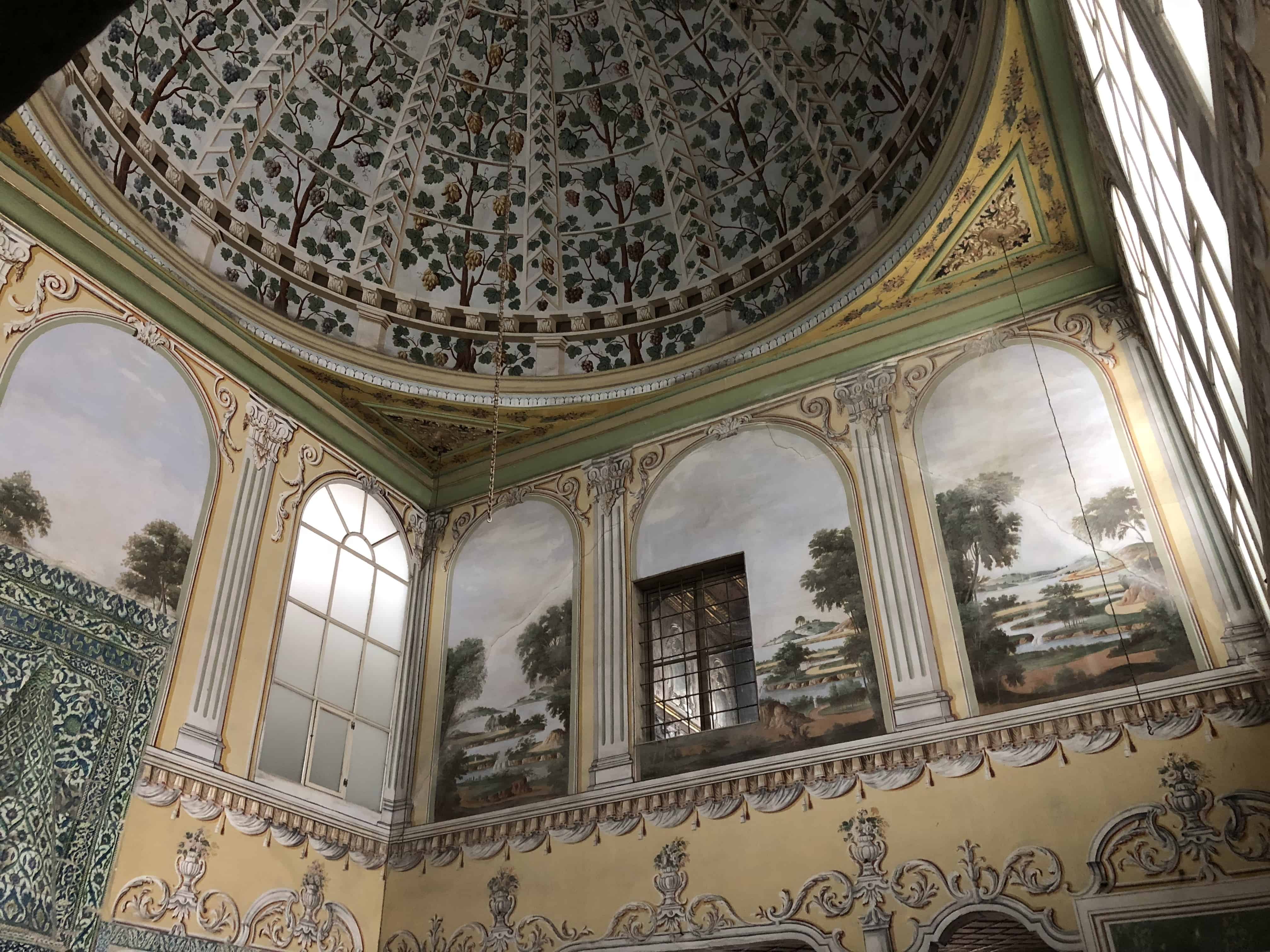 Frescoes in the Apartments of the Queen Mother in the Imperial Harem at Topkapi Palace in Istanbul, Turkey