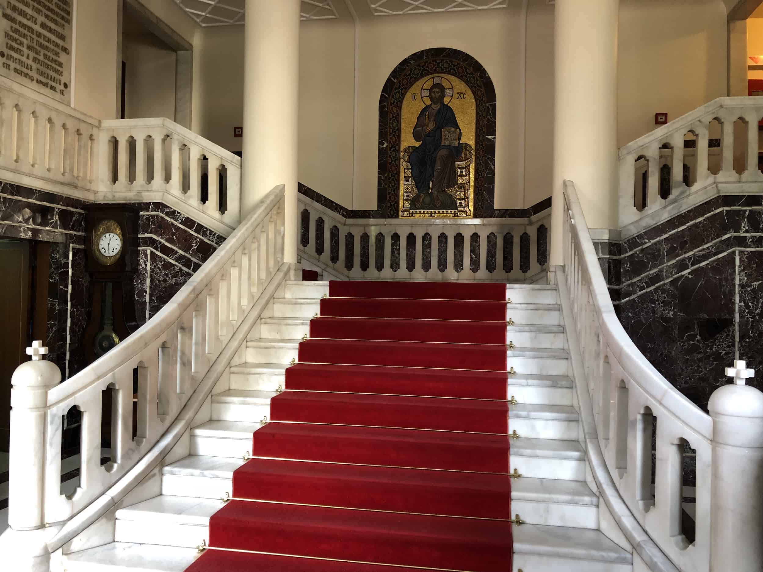 Staircase at the Patriarchal complex of the Ecumenical Patriarchate of Constantinople in Istanbul, Turkey