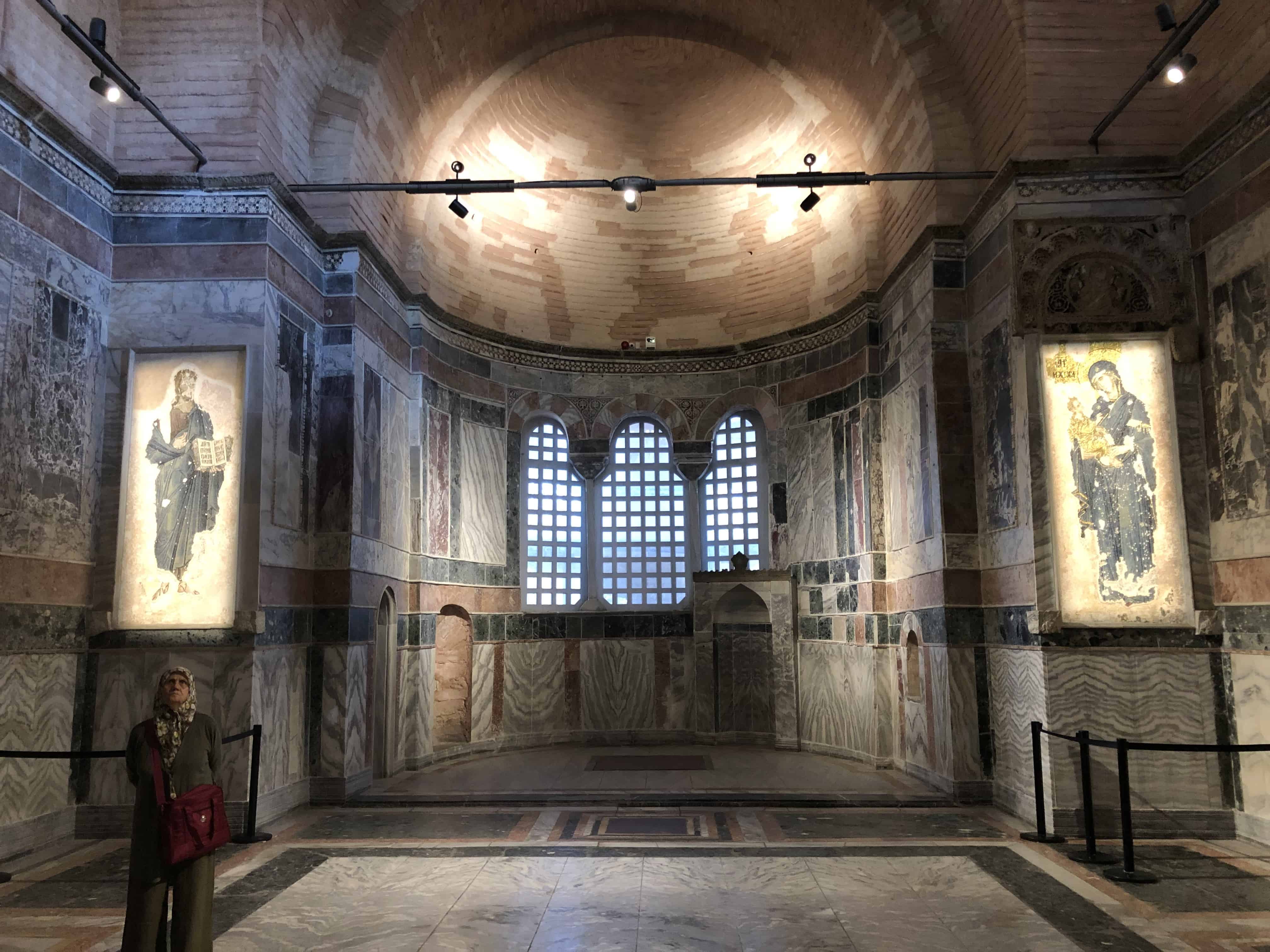 Looking towards the apse at Chora Church in Istanbul, Turkey