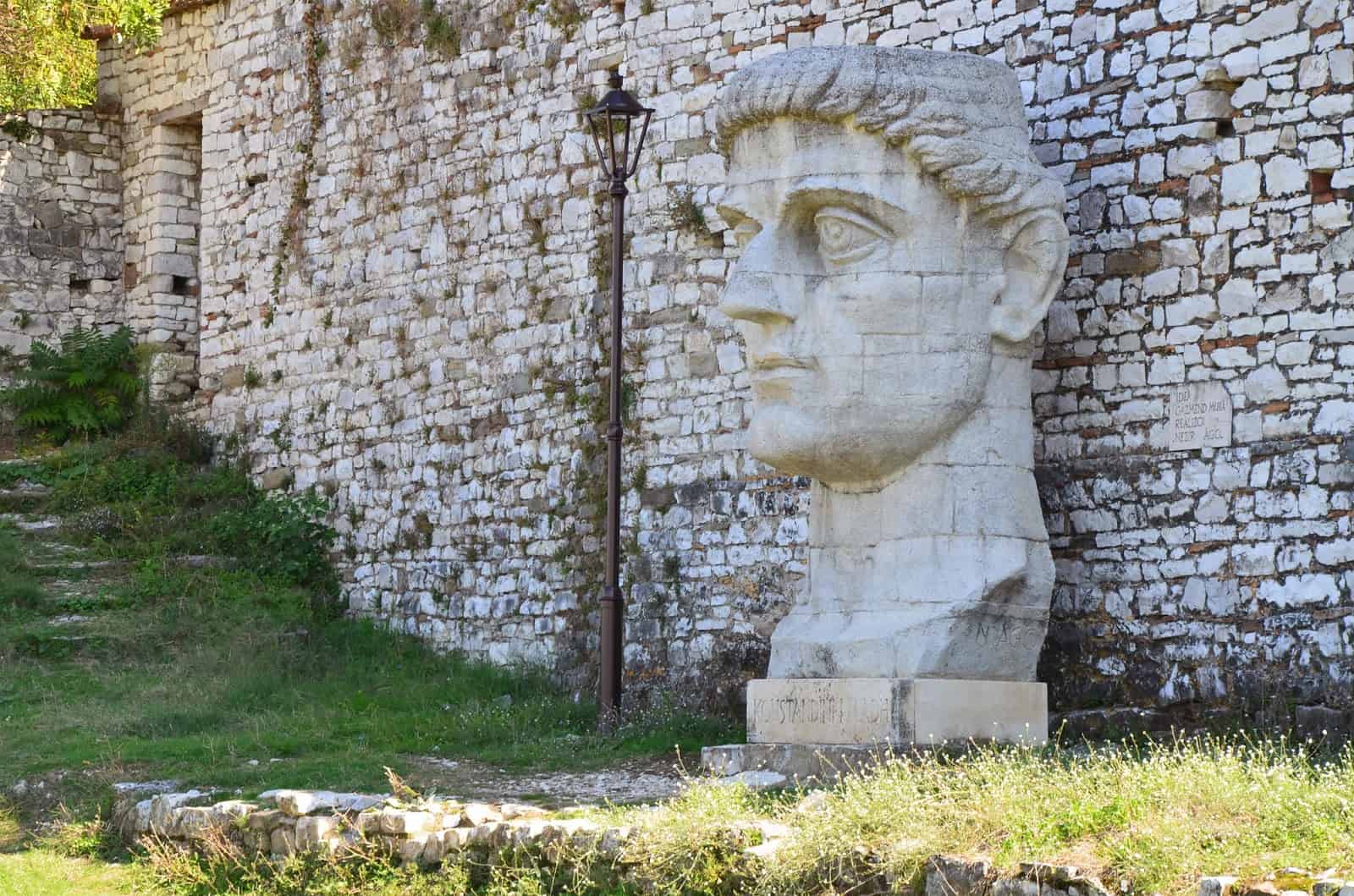 Bust of Constantine in Berat, Albania