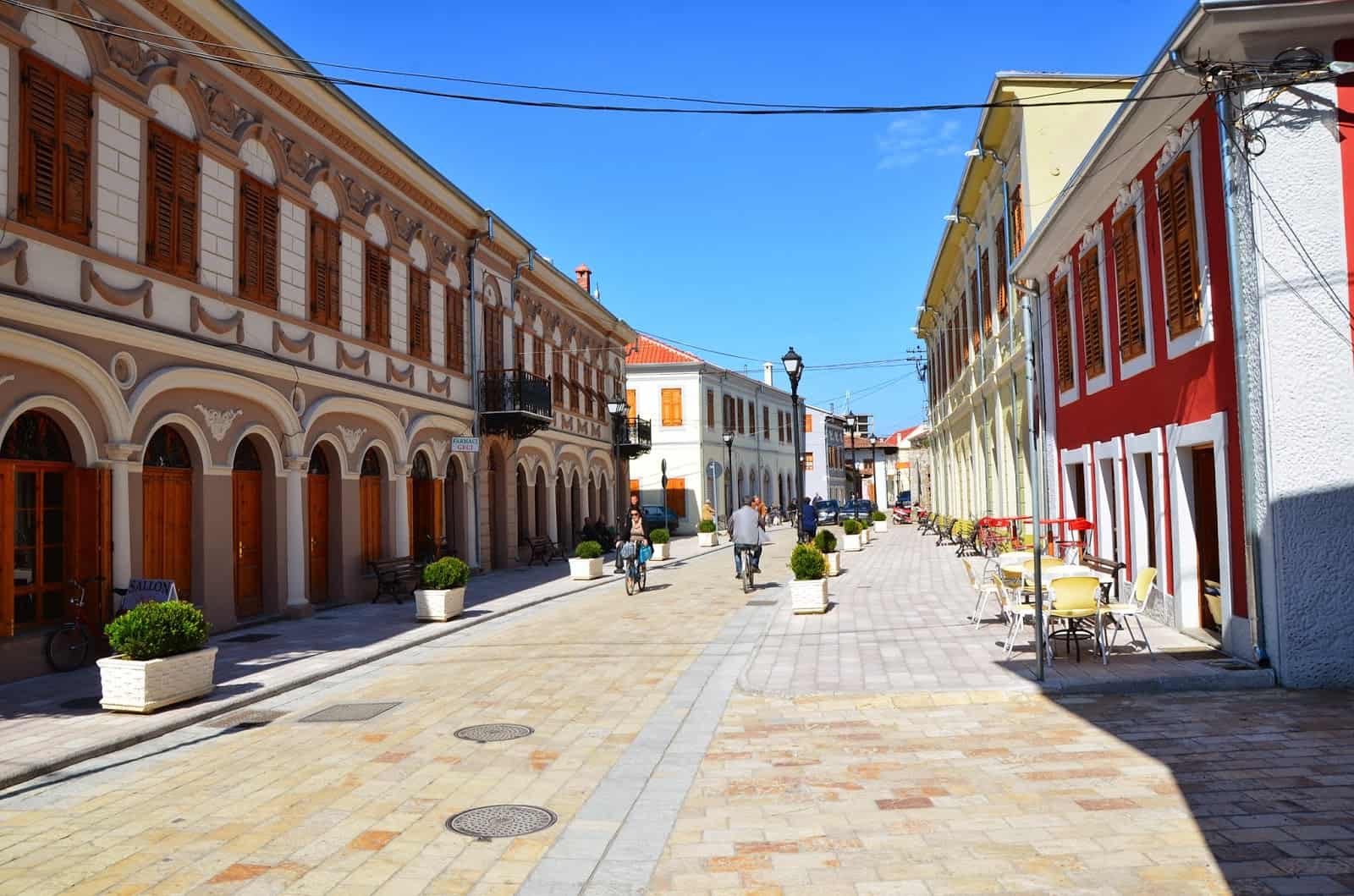 Gjuhadol Street in Shkodër, Albania