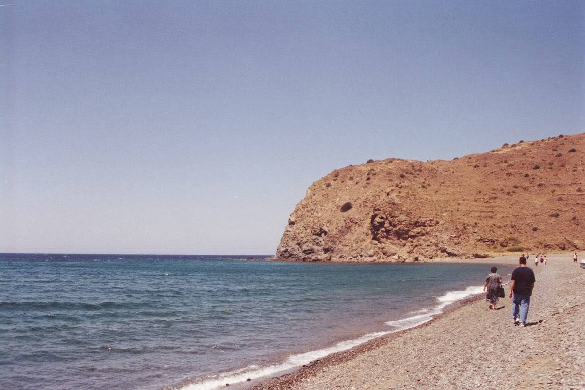 Agia Markella beach in July 2000 Chios, Greece