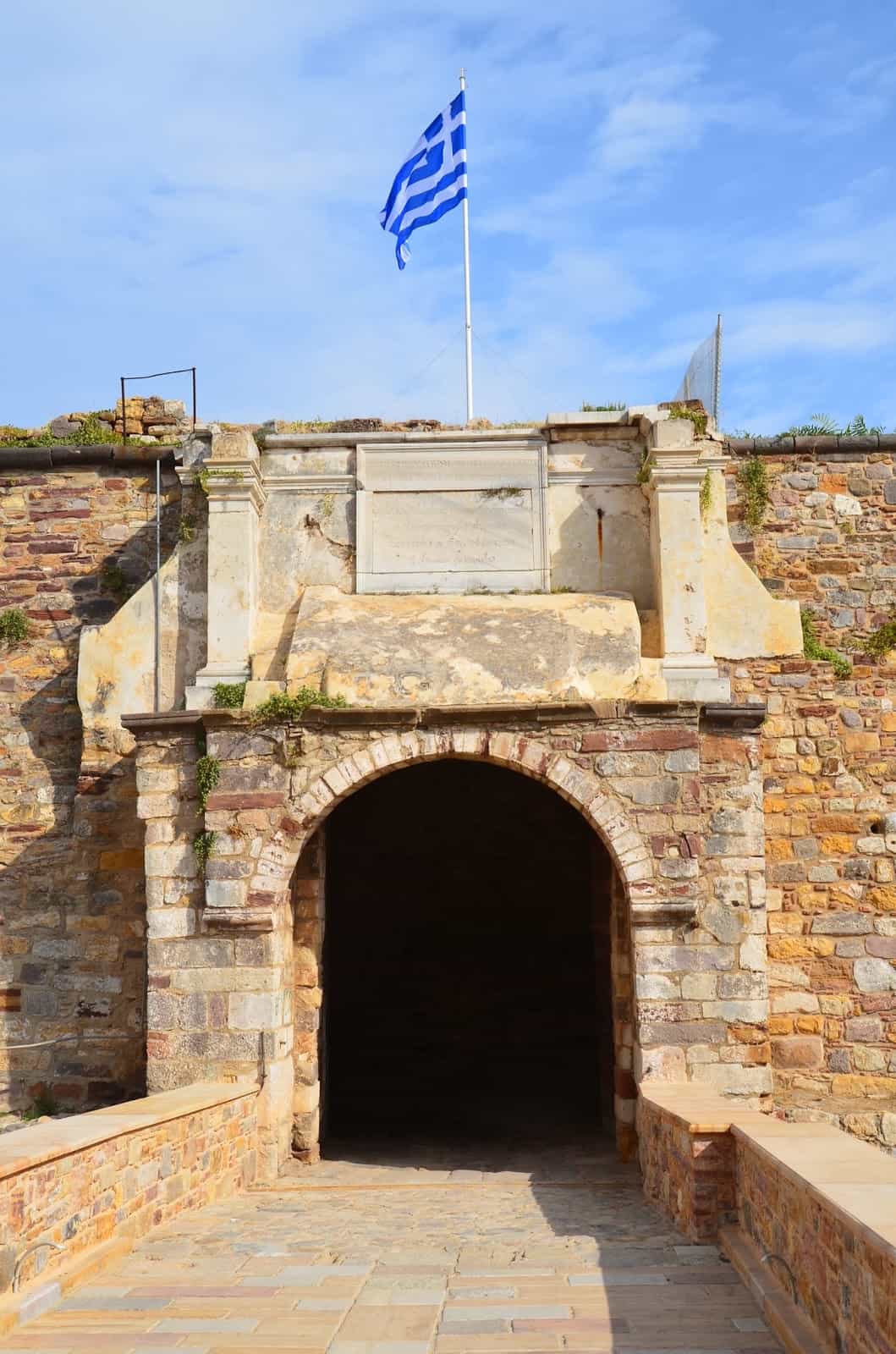 Porta Maggiore, the main entrance to Chios Castle in Kastro, Chios, Greece