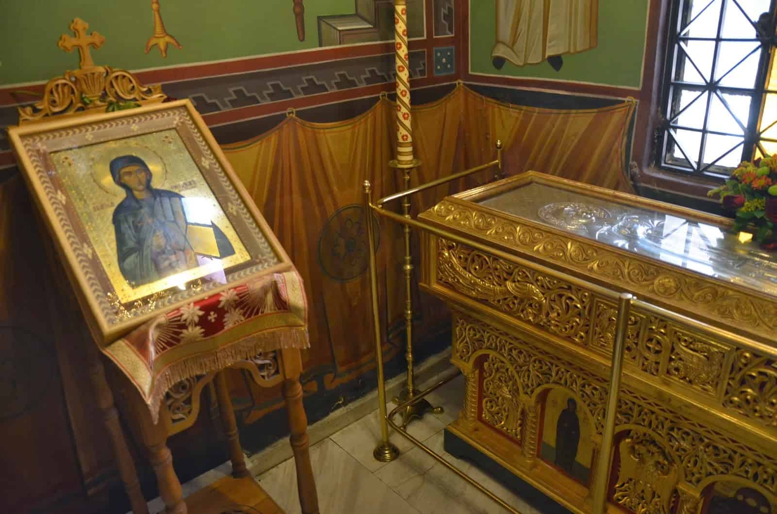 Relics of St. Theodora in Thessaloniki, Greece