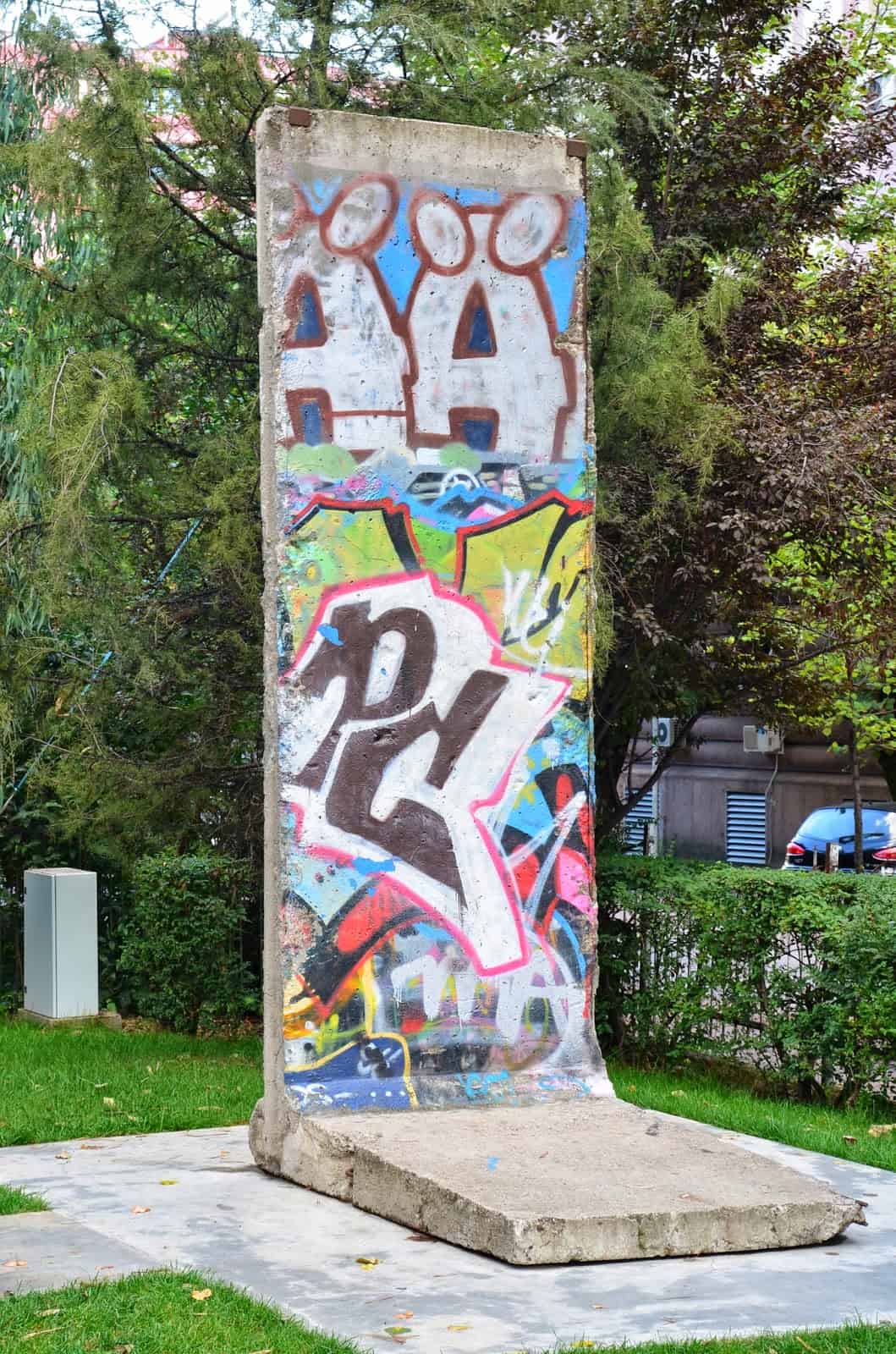 Postblloku Memorial – a piece of the Berlin Wall in Tiranë, Albania