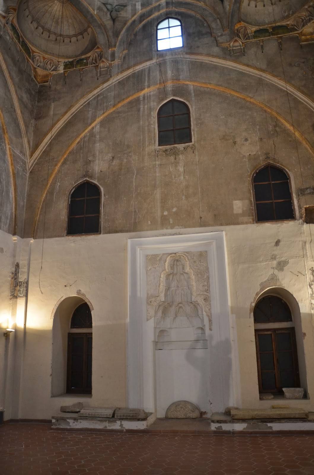 Prayer hall of the Alaca Imaret Mosque in Thessaloniki, Greece