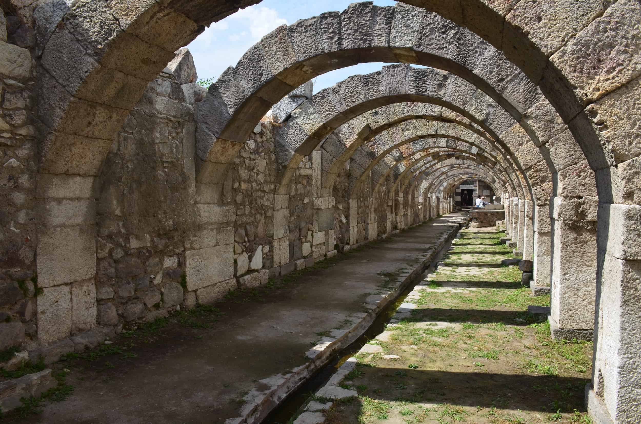 First gallery of the basement of the west portico of the Smyrna Agora in Izmir, Turkey