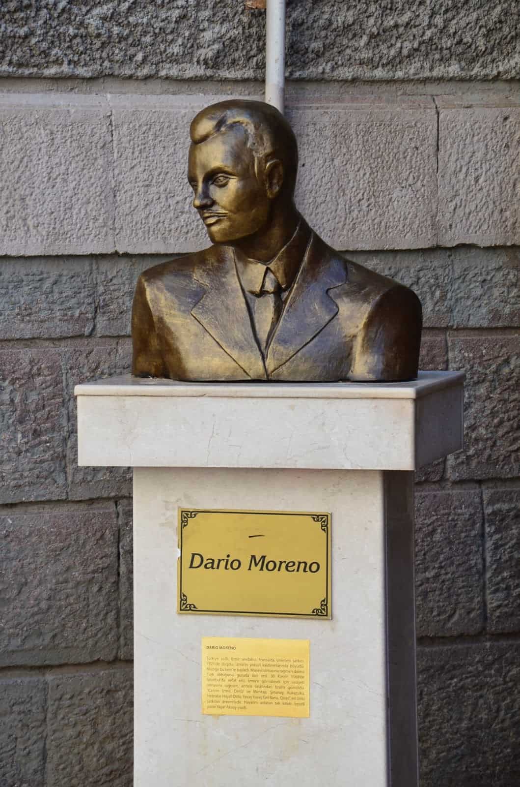 Bust of Dario Moreno in Izmir, Turkey