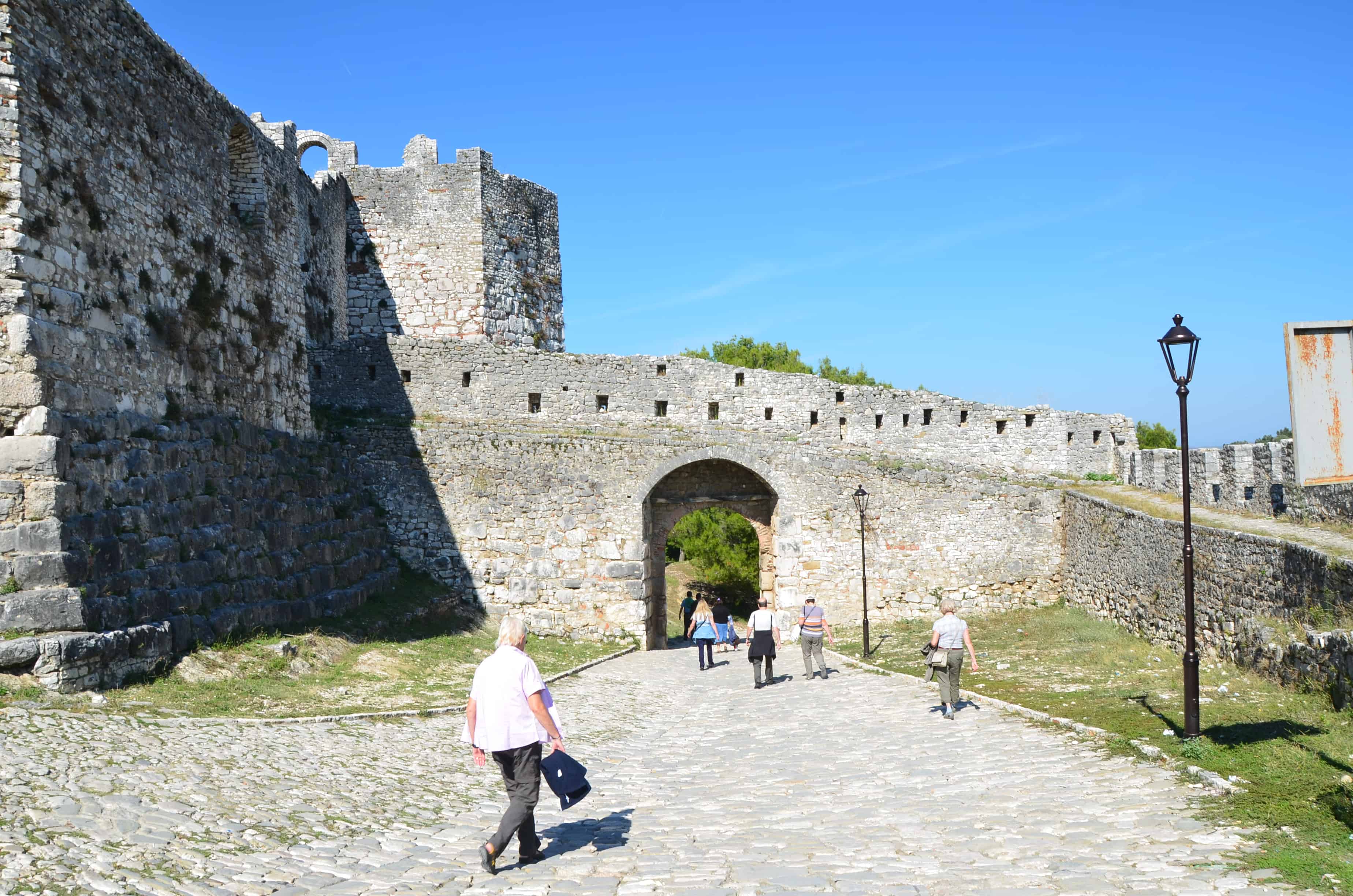 The gate to Berat Castle in Berat, Albania