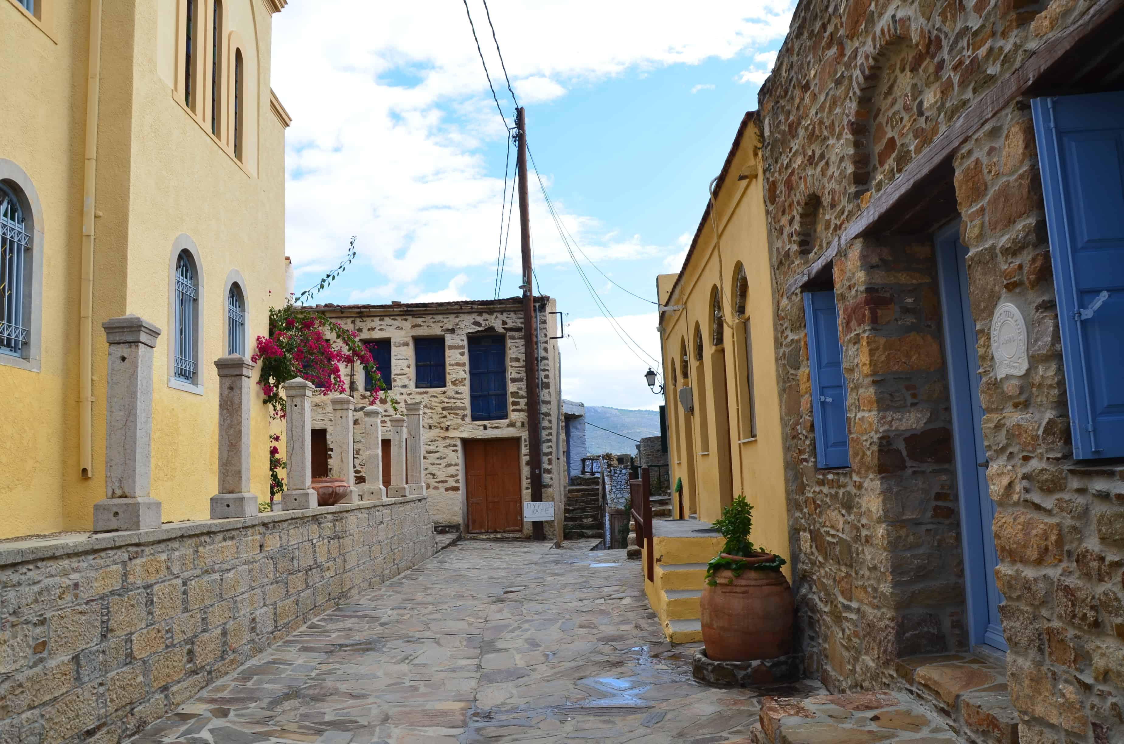 A path near the church in Volissos, Chios, Greece